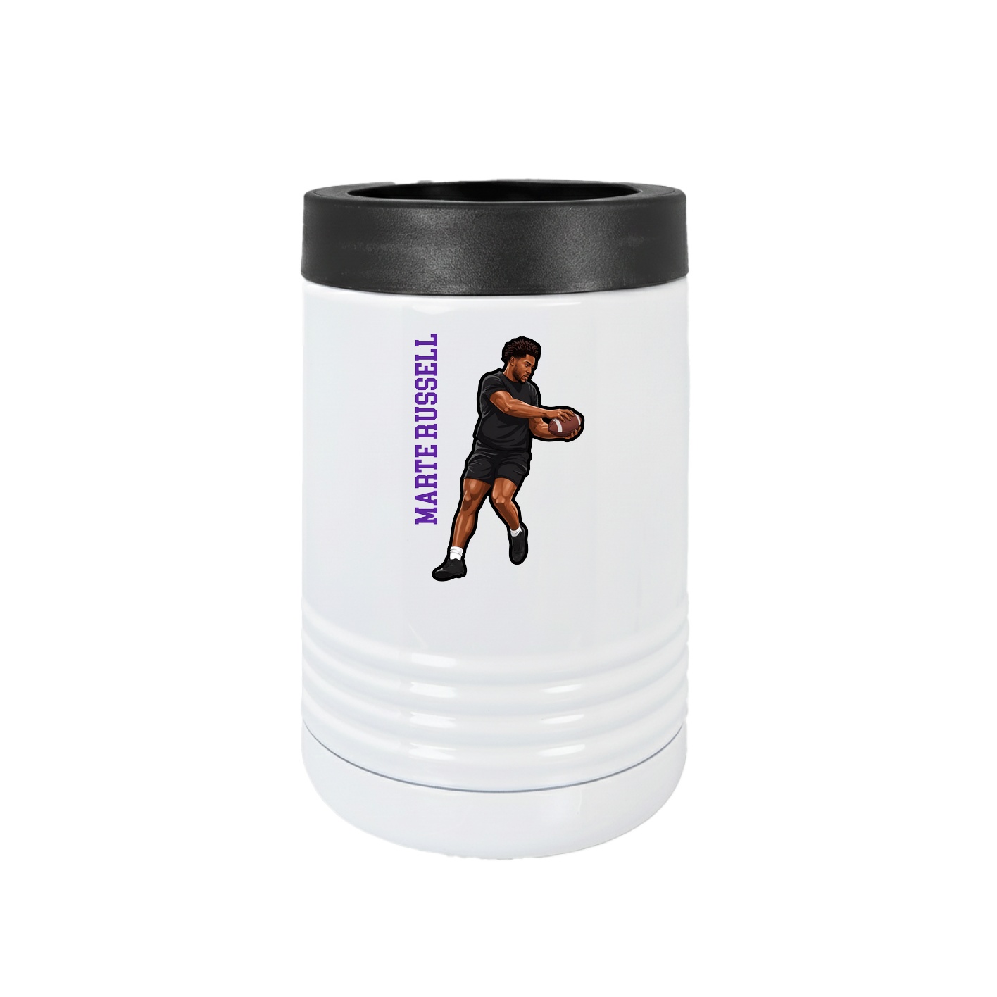 Beverage Holder — Name Vertical in White