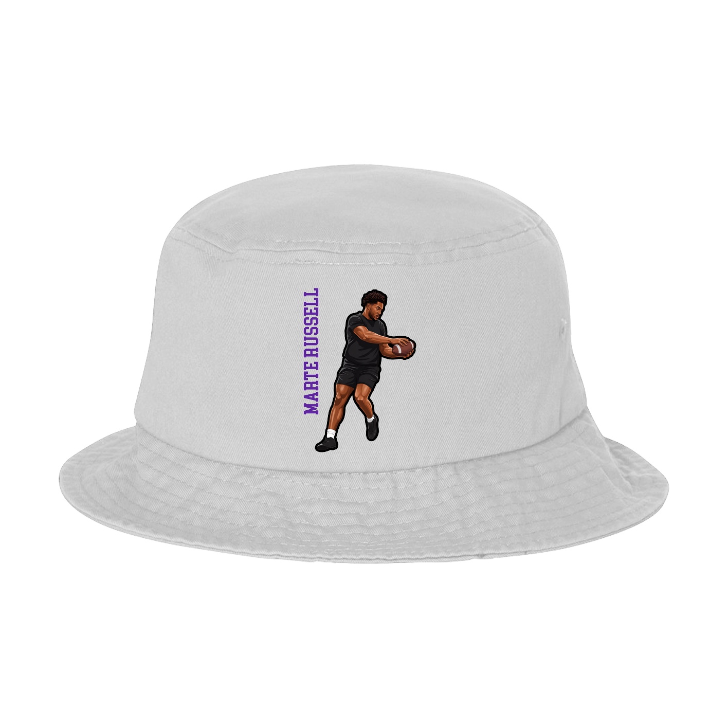 Bucket Cap — Name Vertical in White