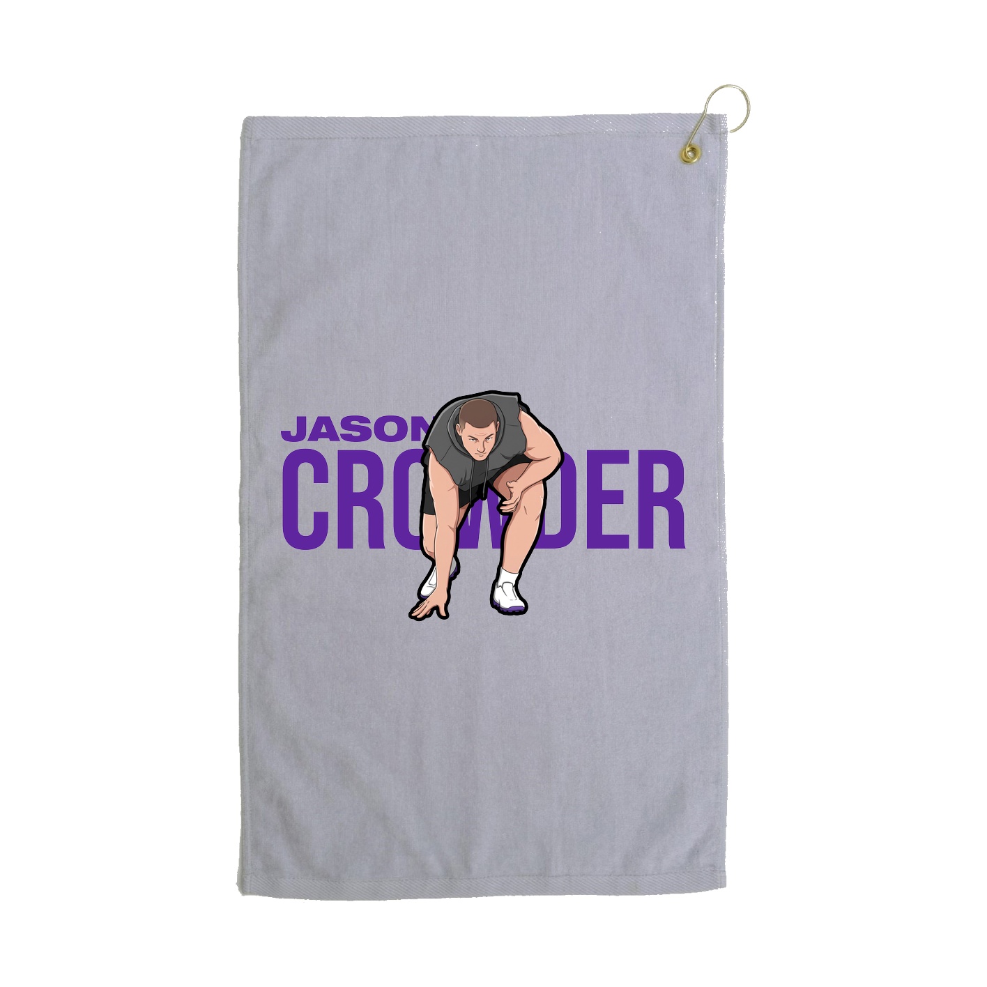 Golf Towel — Player Name in Grey
