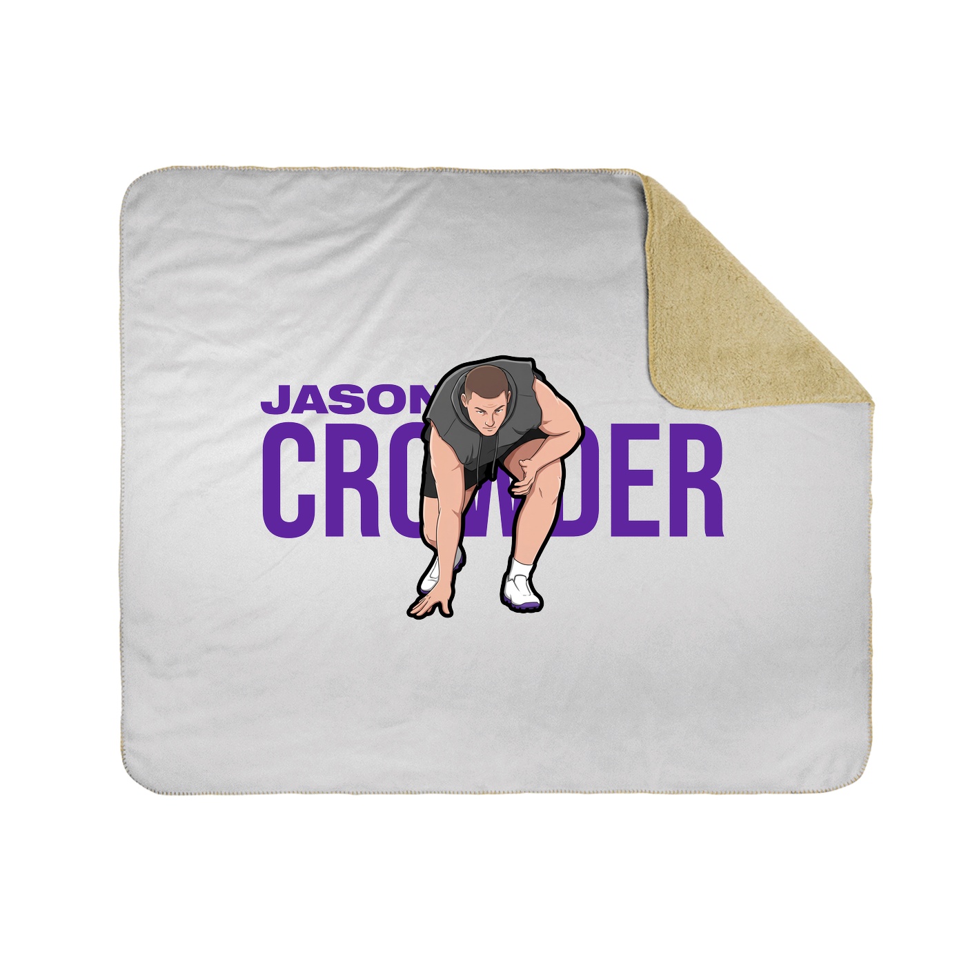 Throw Blanket — Player Name in White