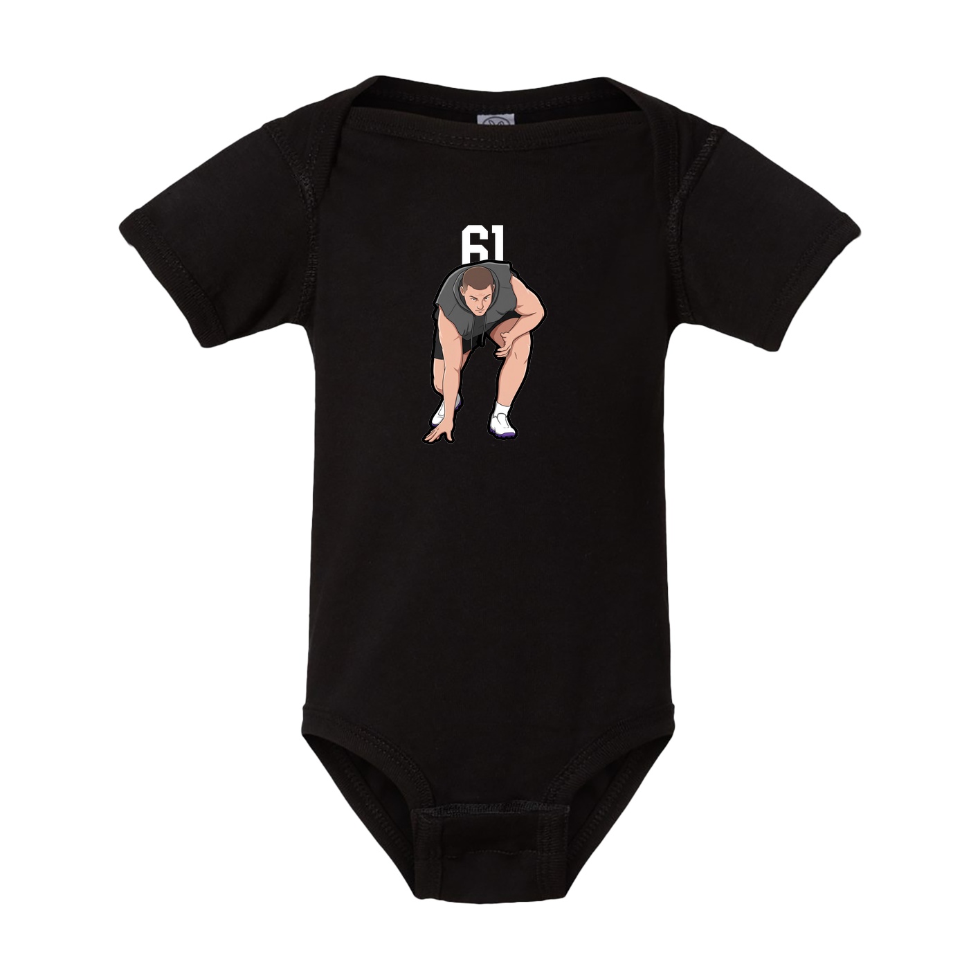 Baby Onesie — Number Top in Black