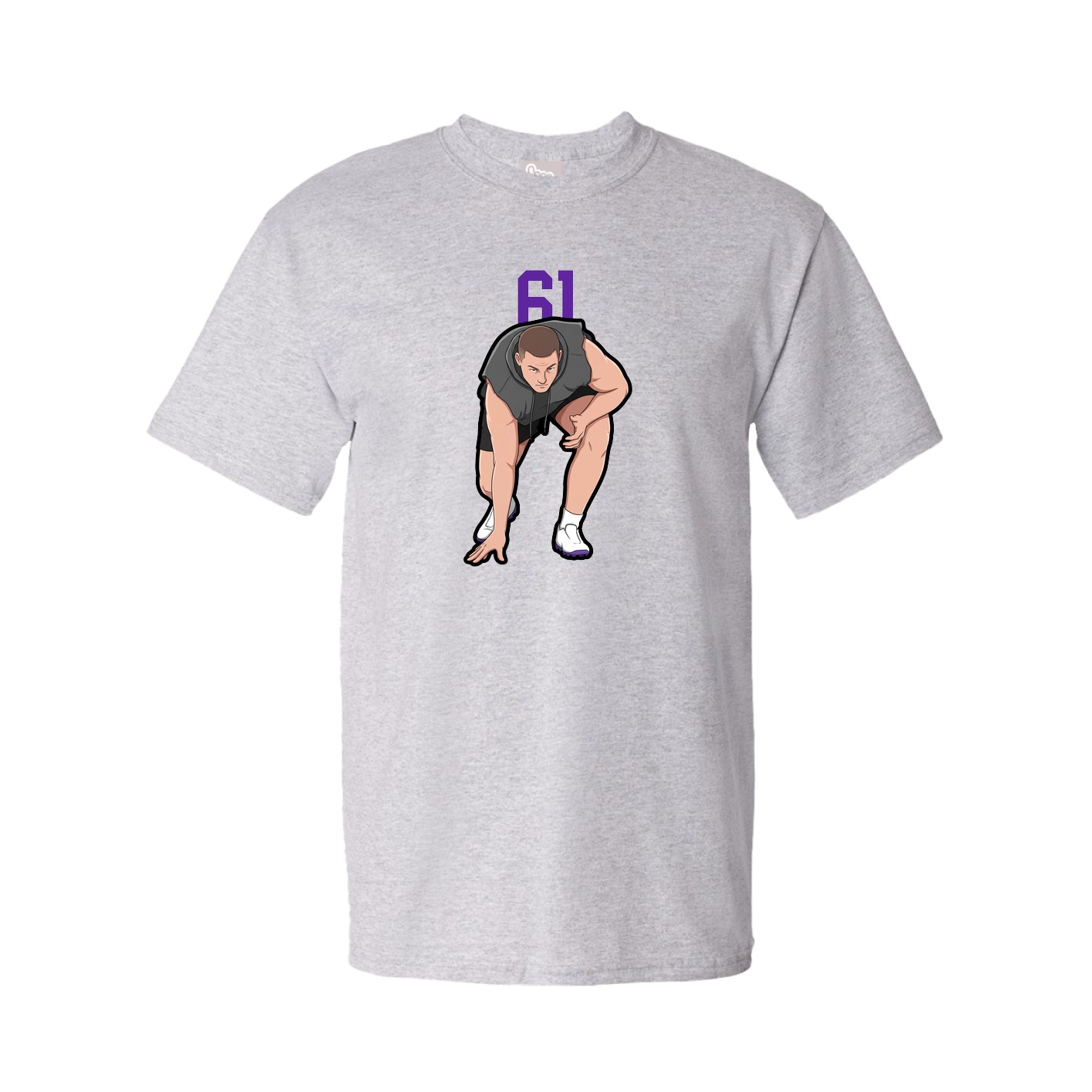 Youth Tee — Number Top in Grey