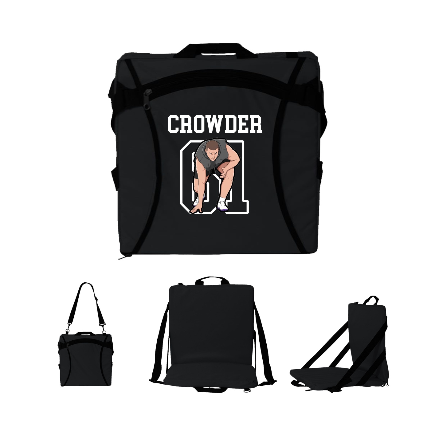 Folding Stadium Seat — Shirsey in Black