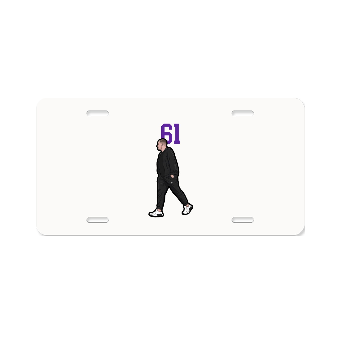 License Plate — Number Top in Classic
