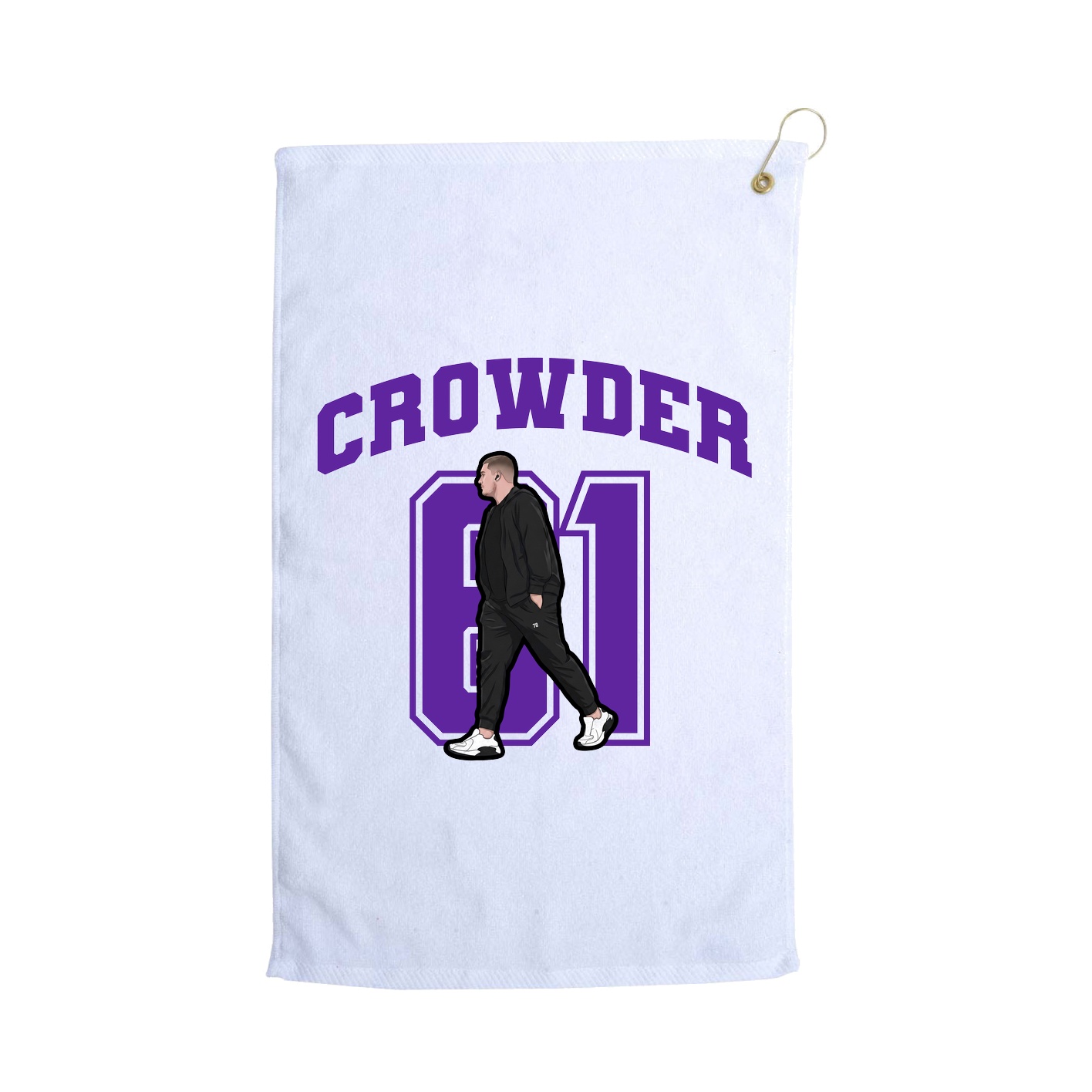 Golf Towel — Number in White