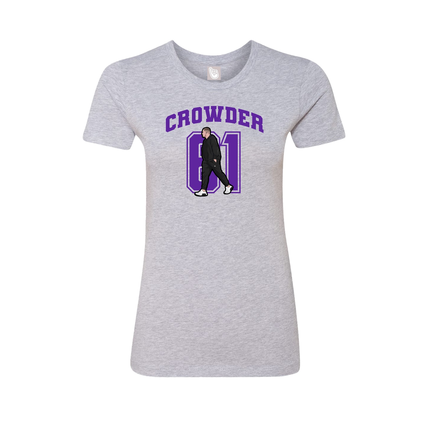 Fitted Women's Tee — Number in Grey