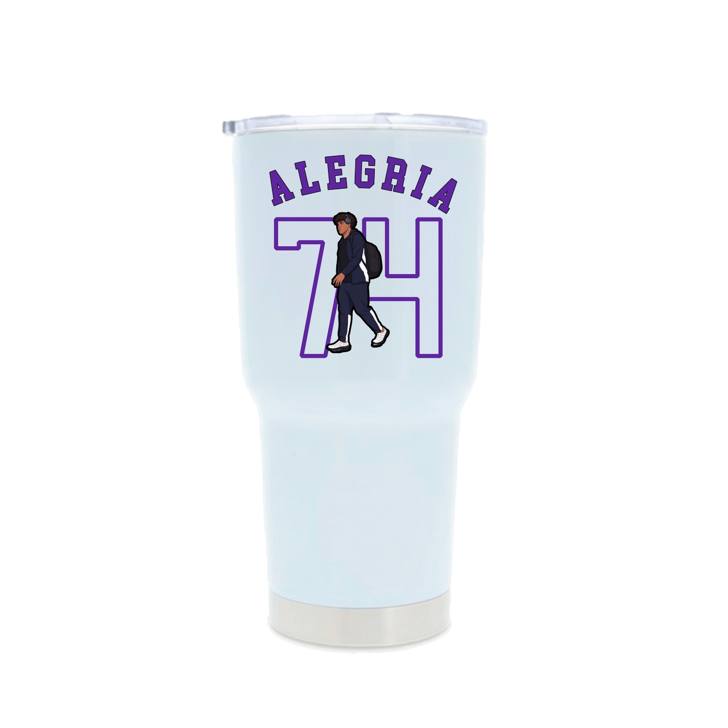 30oz Stainless Steel Tumbler — Shirsey Arch in White