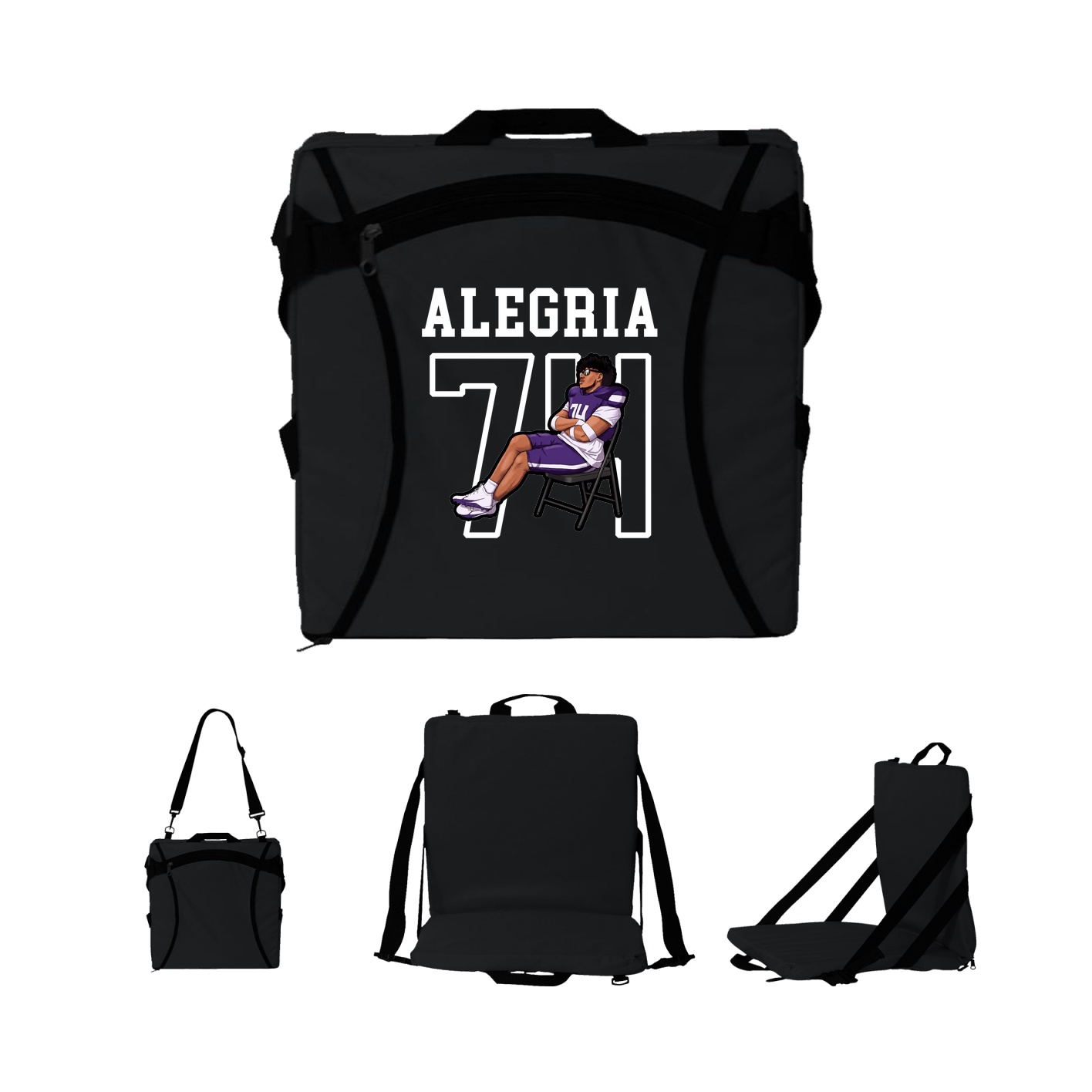 Folding Stadium Seat — Shirsey in Black