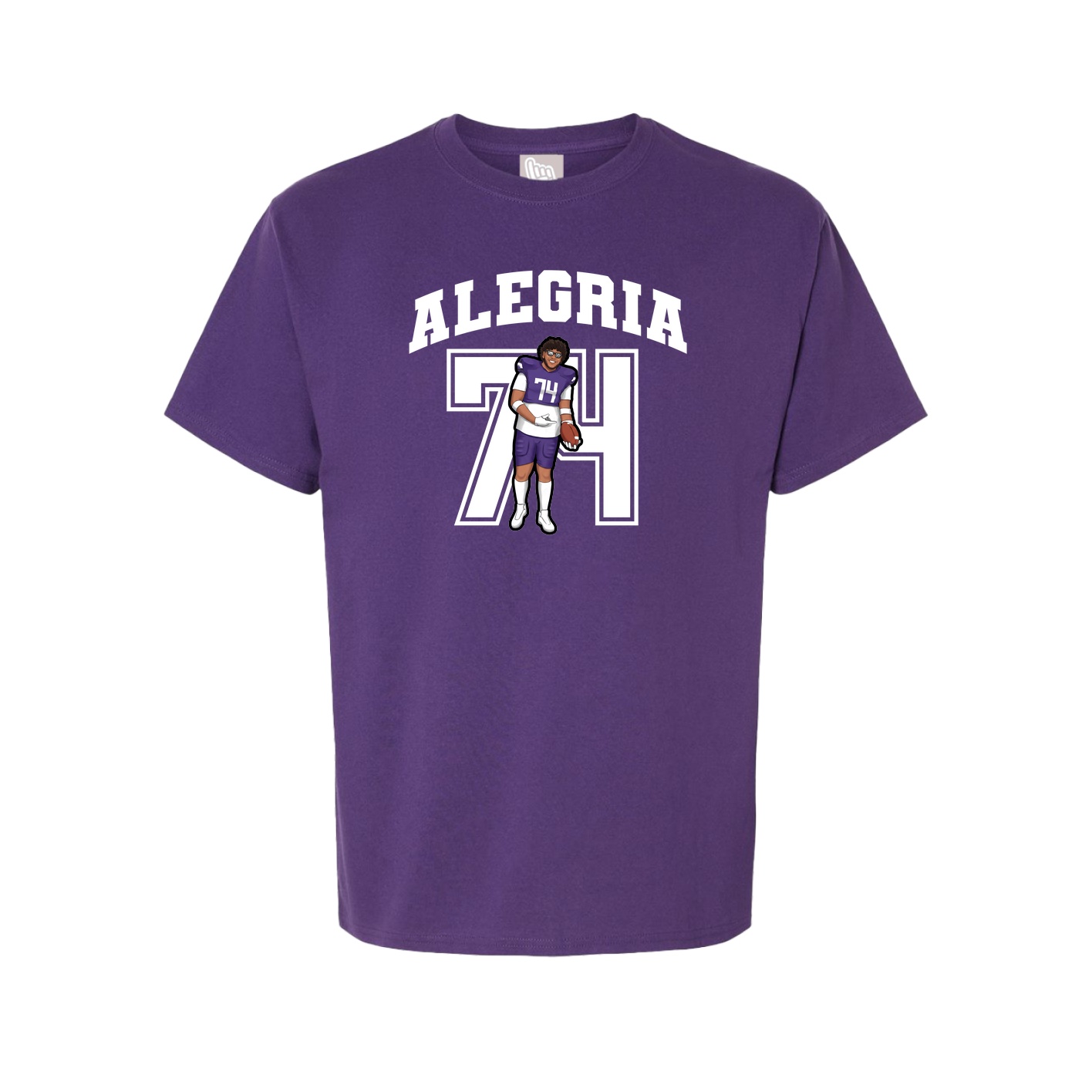 Youth Tee — Number in Purple