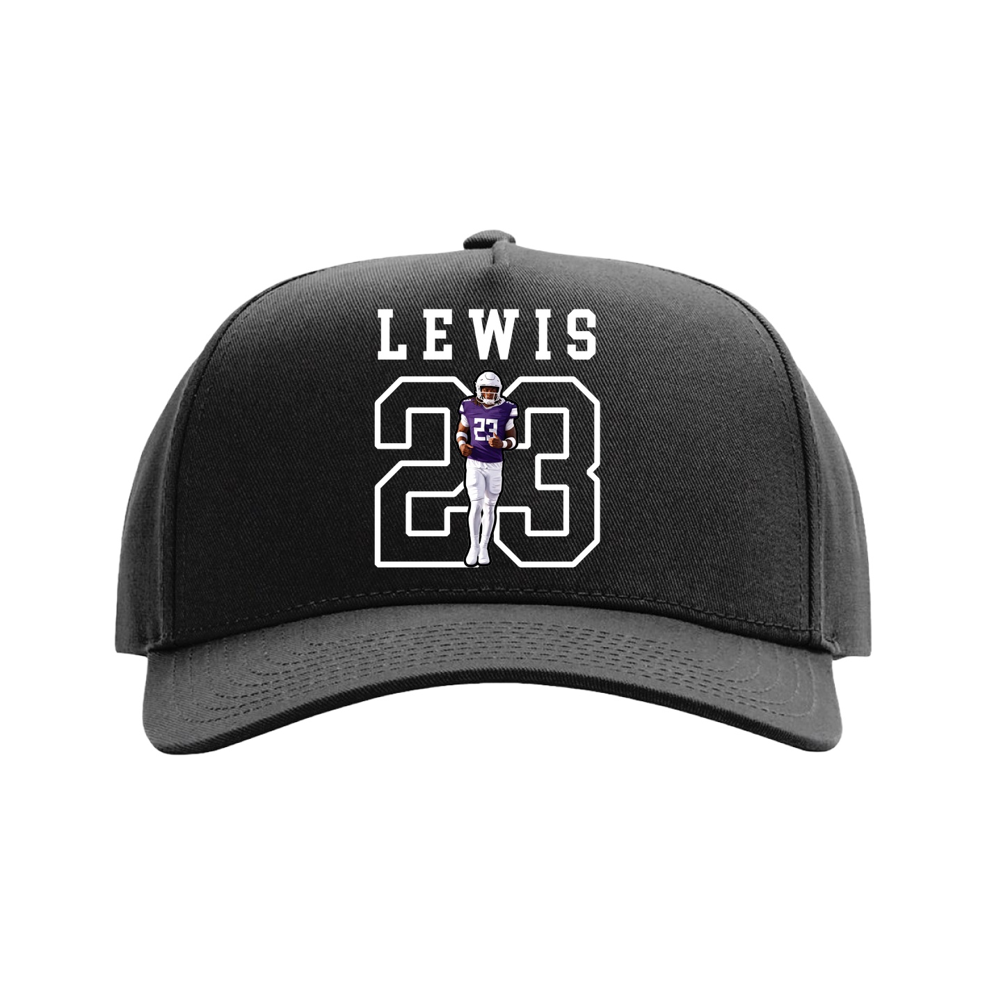 Full Fabric Five-Panel Champ Cap — Shirsey in Black