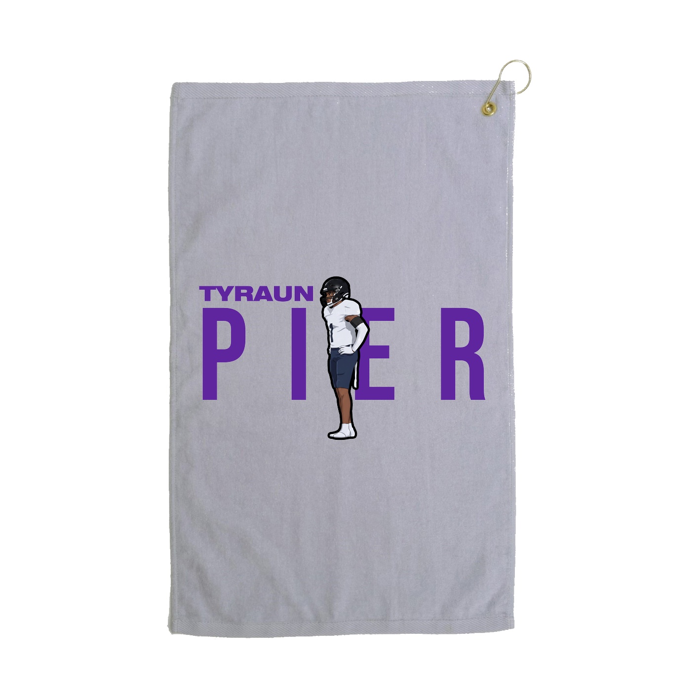 Golf Towel — Player Name in Grey