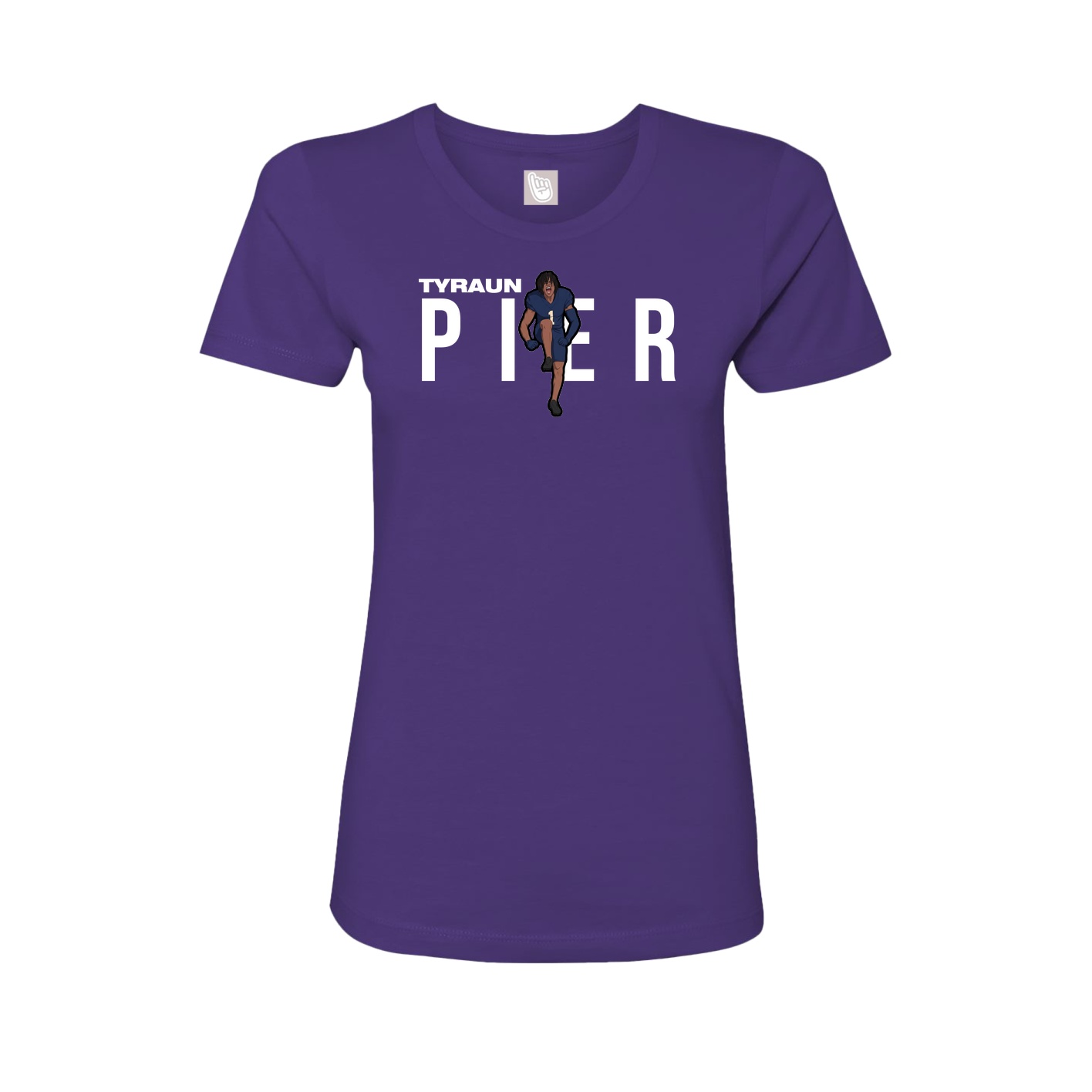 Fitted Women's Tee — Player Name in Purple
