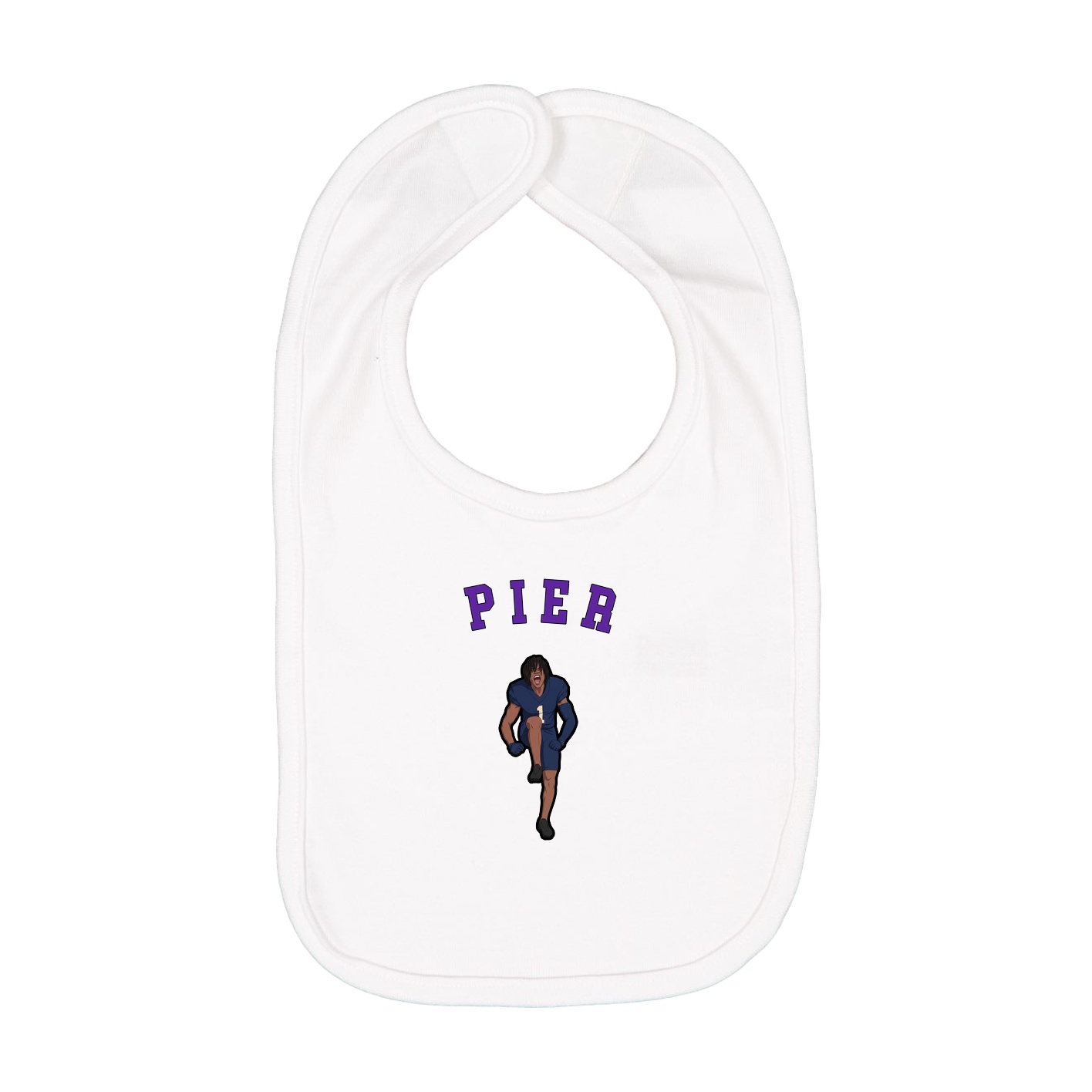 Infant Bib — Shirsey Arch in White