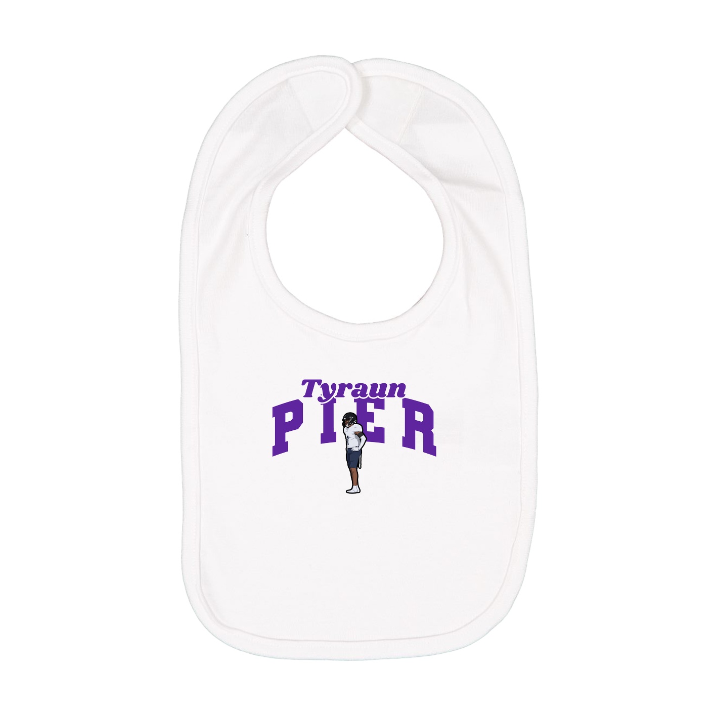 Infant Bib — Signature Arch in White