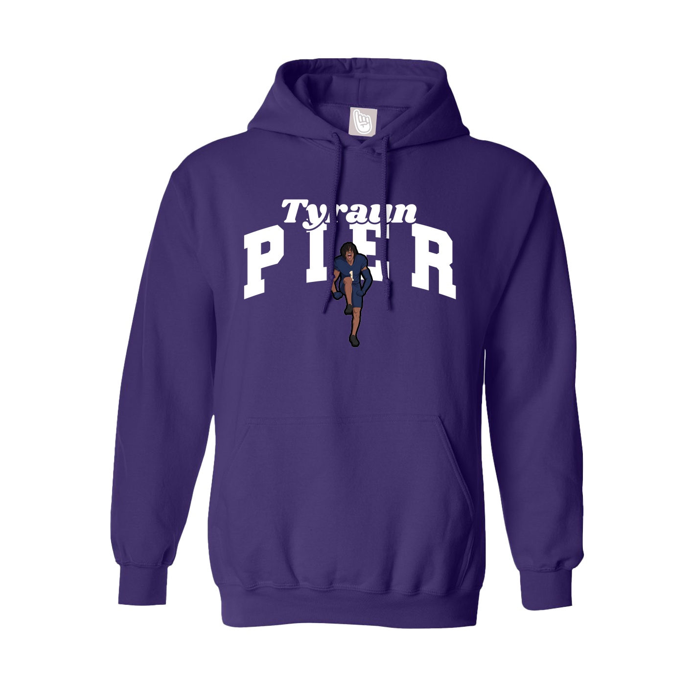 Hoodie — Signature Arch in Purple