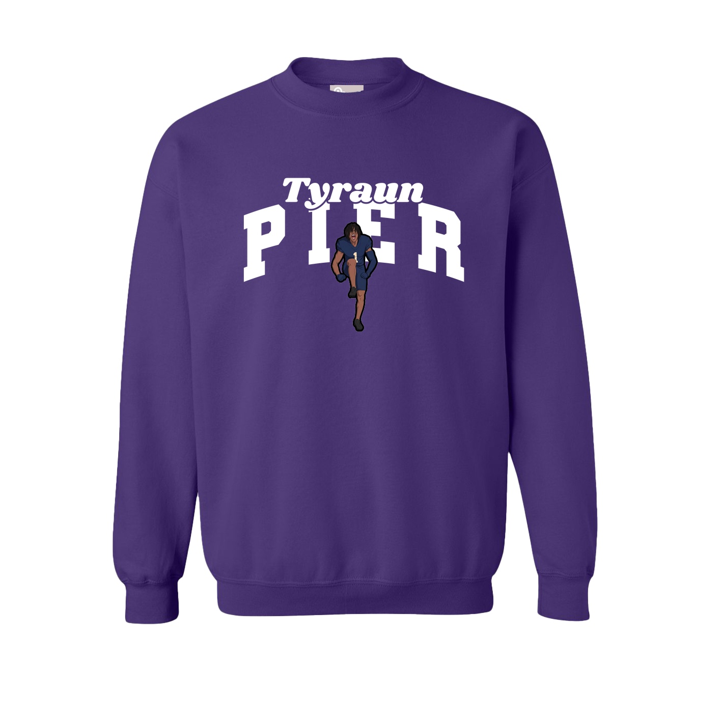 Fleece Crew — Signature Arch in Purple