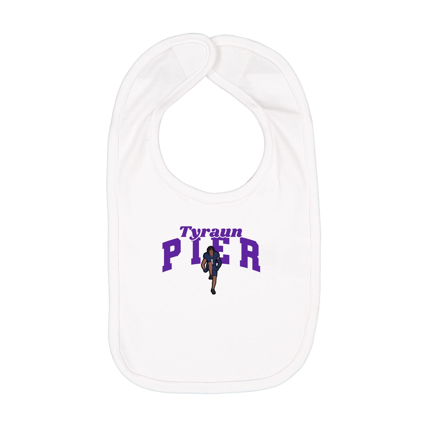 Infant Bib — Signature Arch in White