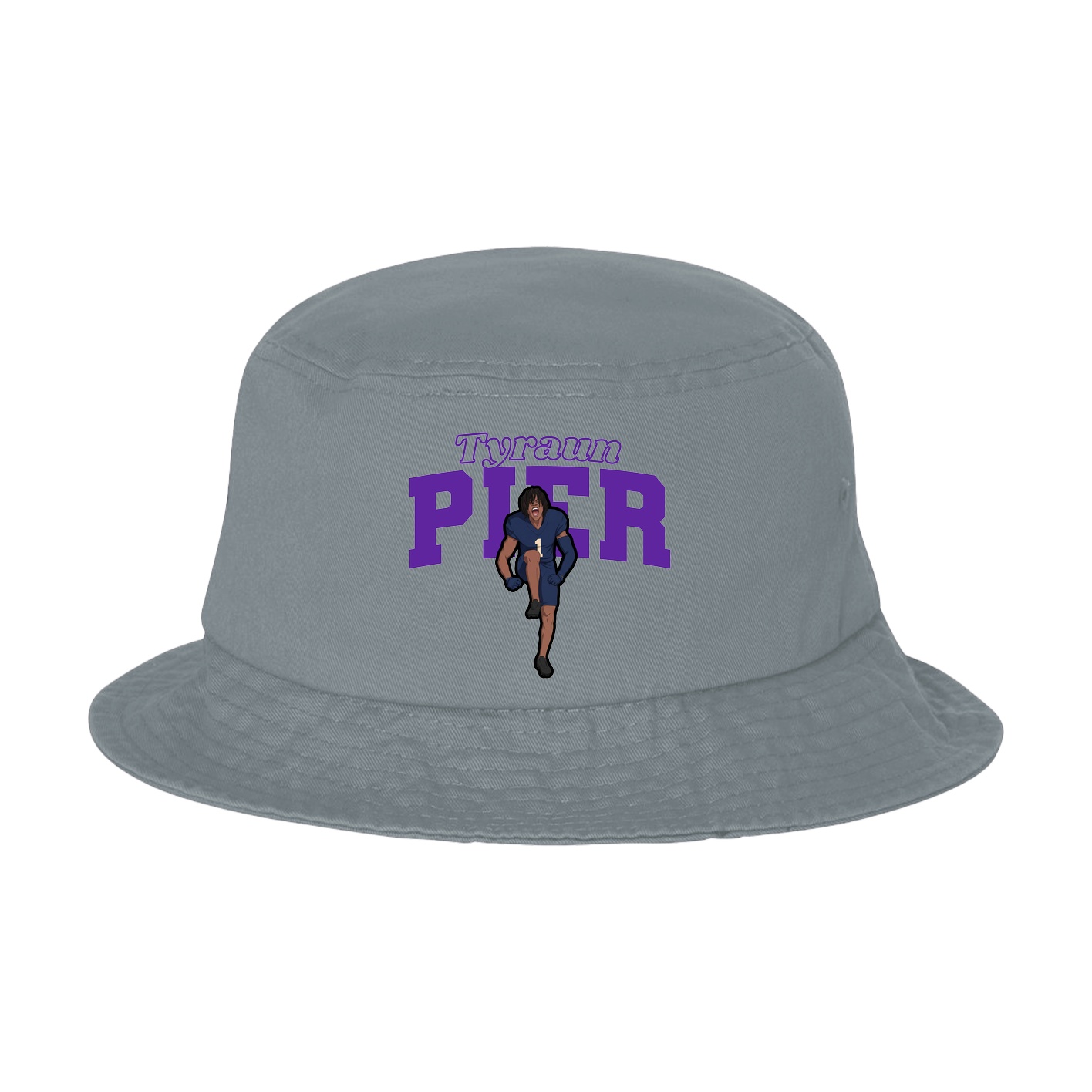 Bucket Cap — Name Arch in Grey