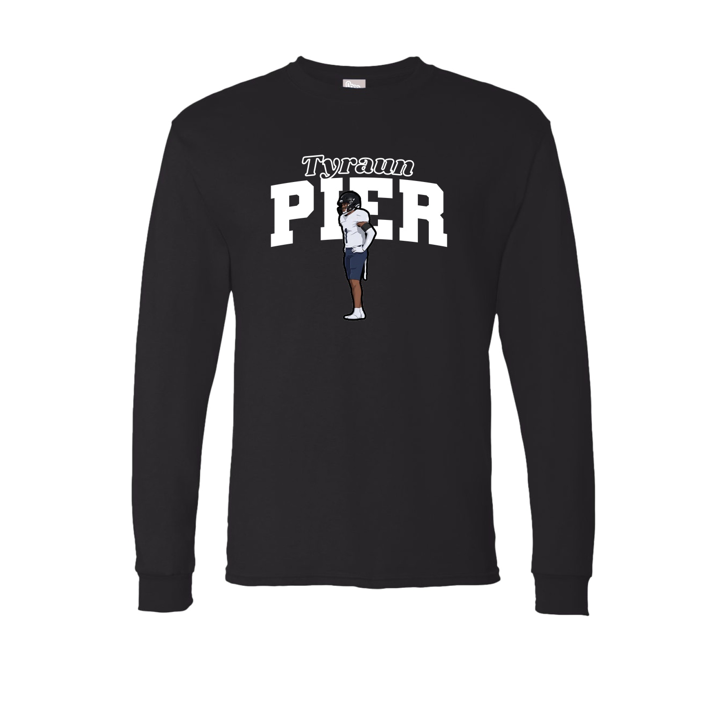 Long Sleeve Tee — Name Arch in Black