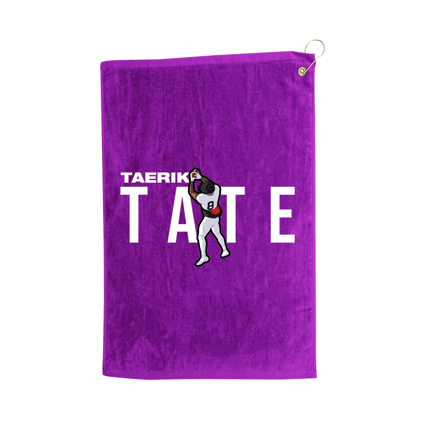 Golf Towel — Player Name in Purple