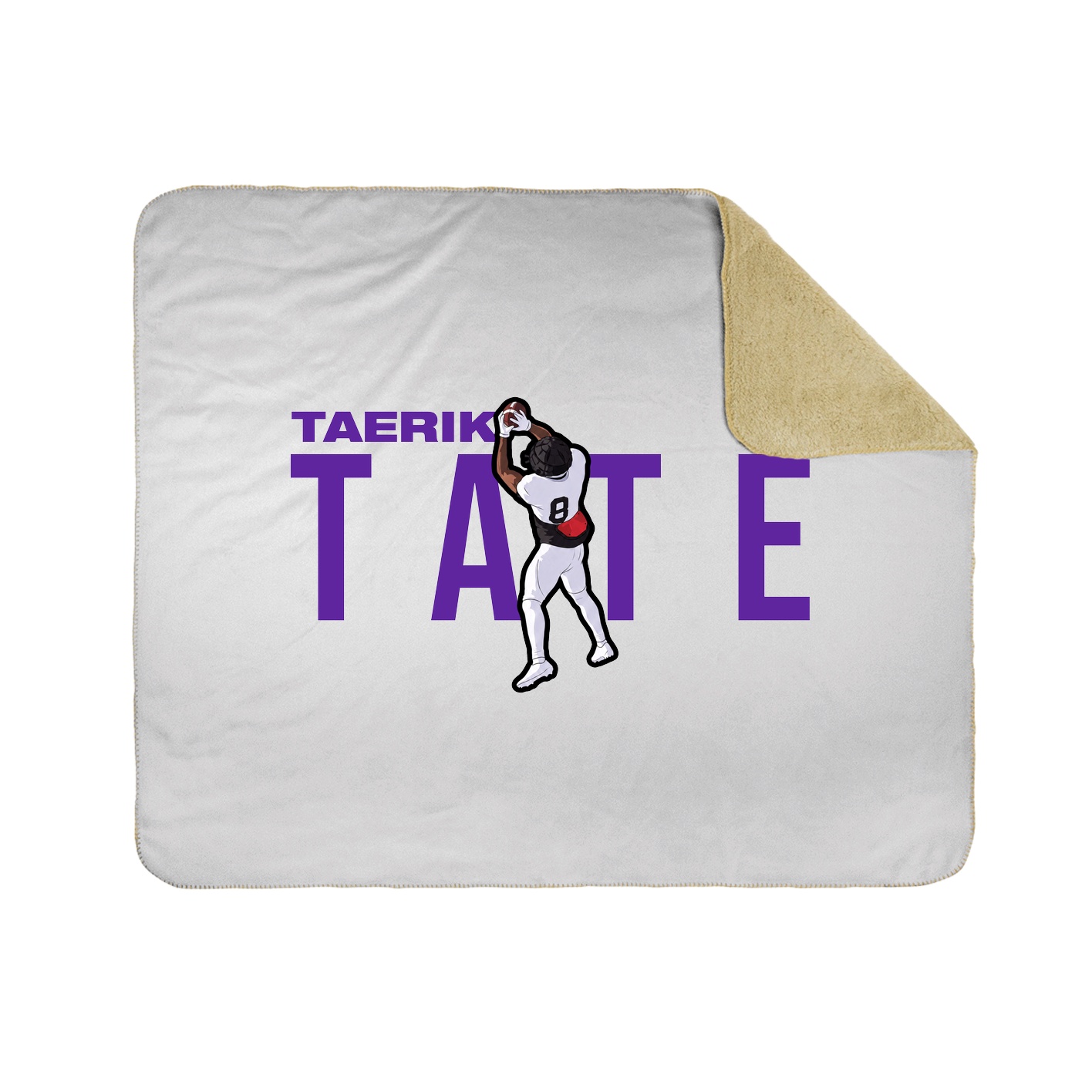 Throw Blanket — Player Name in White