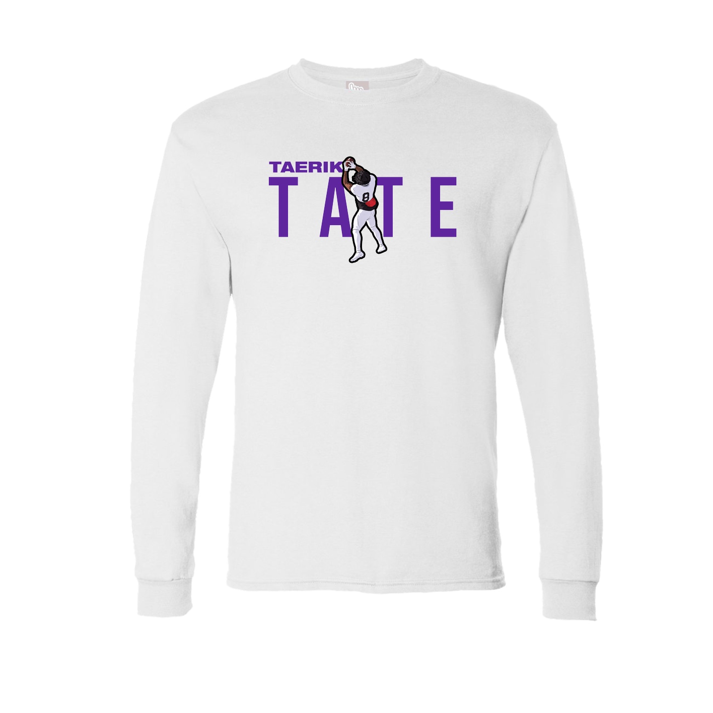 Long Sleeve Tee — Player Name in White