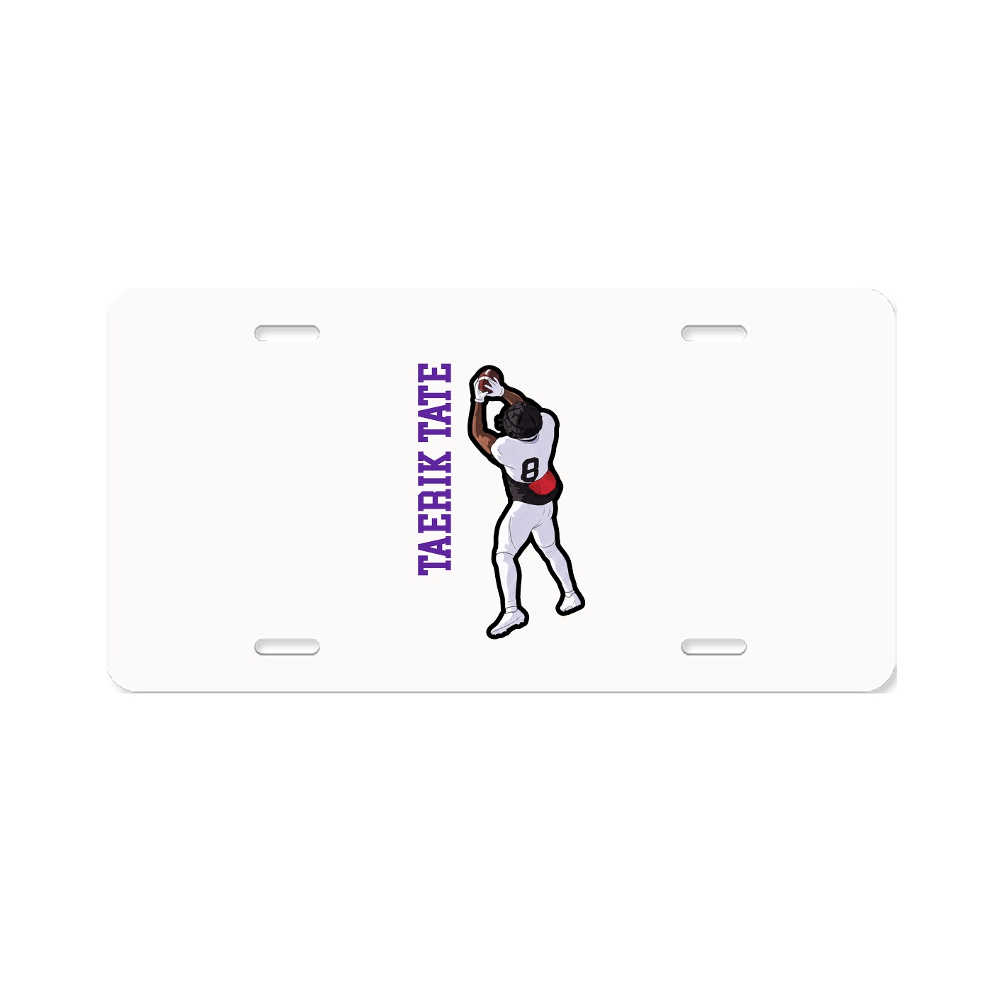 License Plate — Name Vertical in Classic