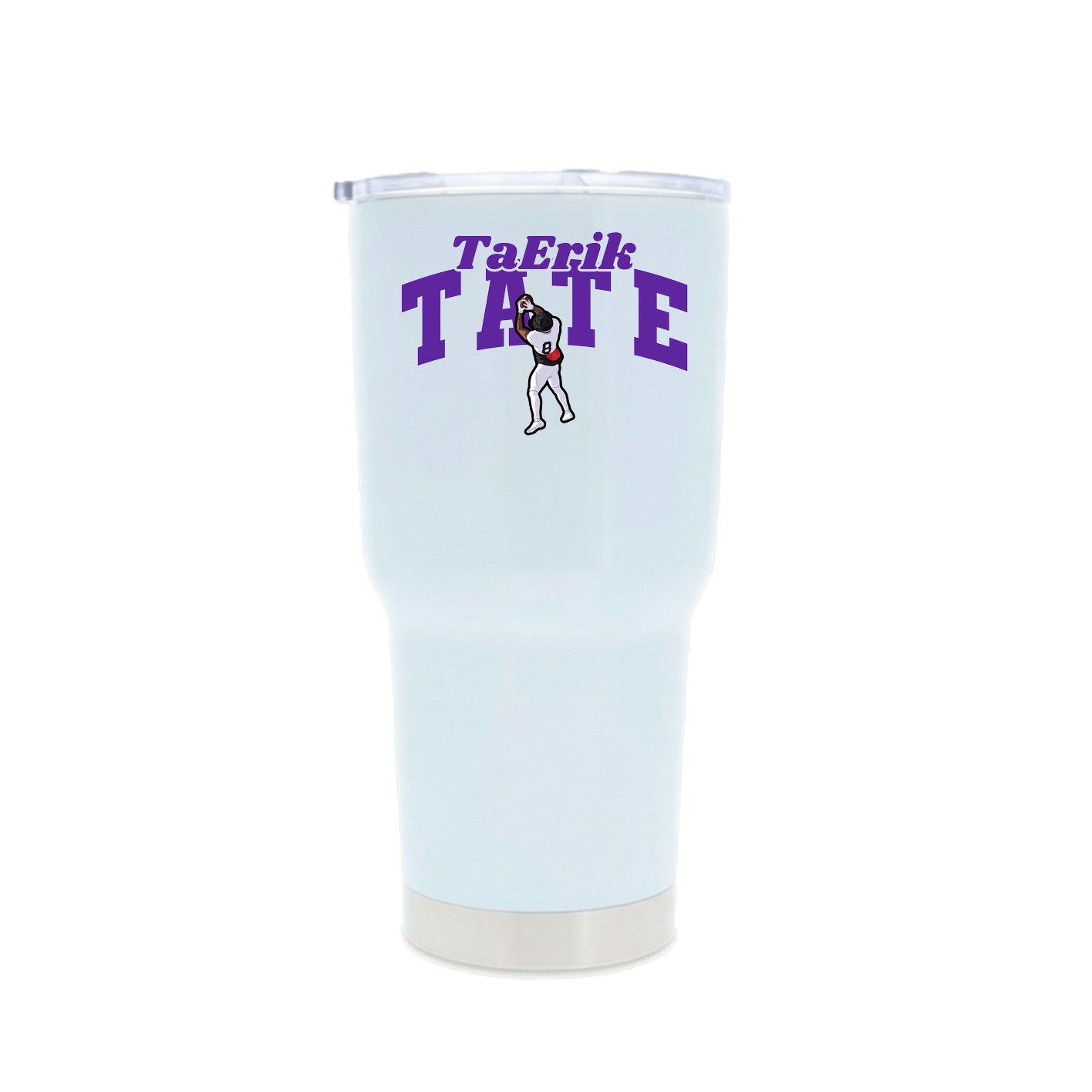30oz Stainless Steel Tumbler — Signature Arch in White