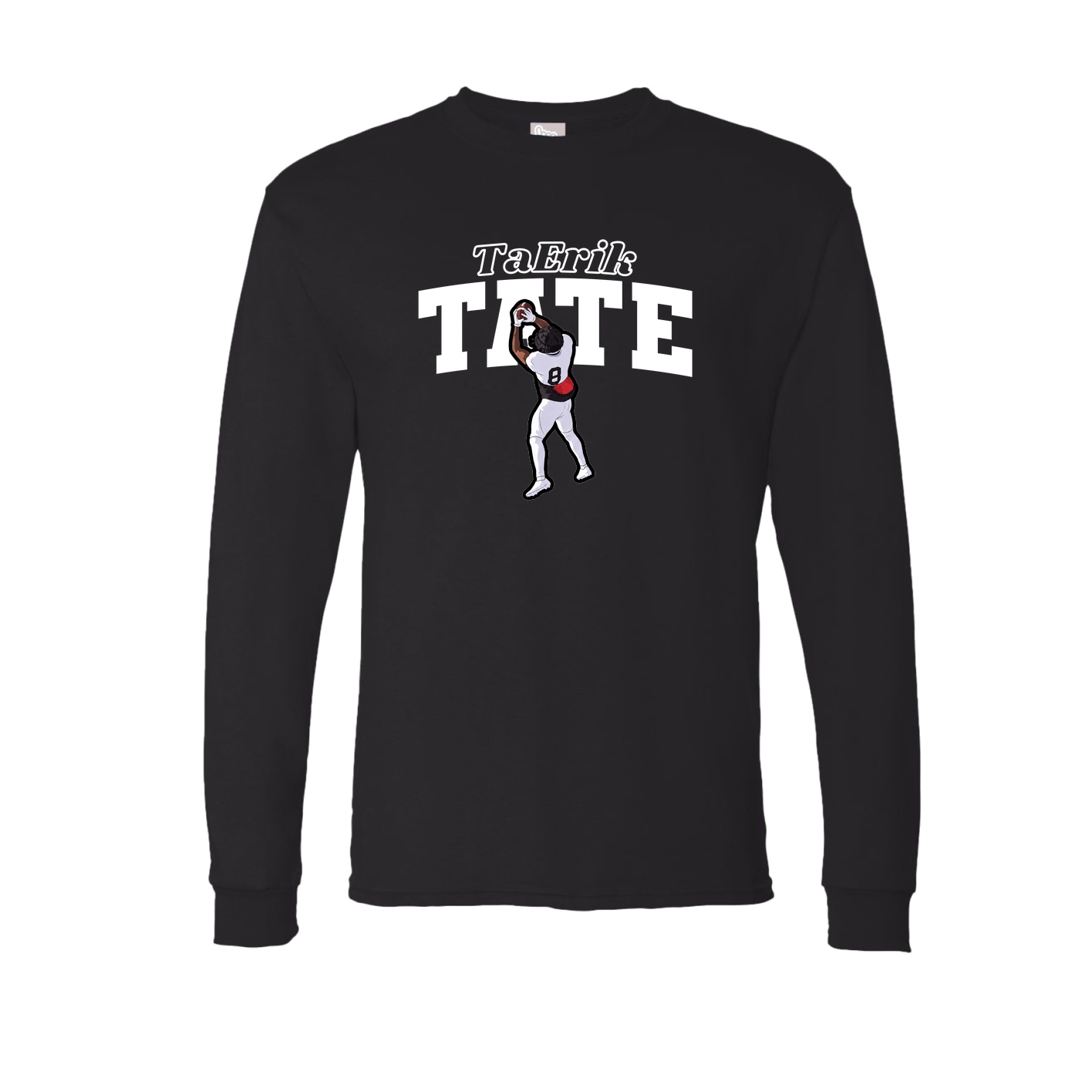 Long Sleeve Tee — Name Arch in Black