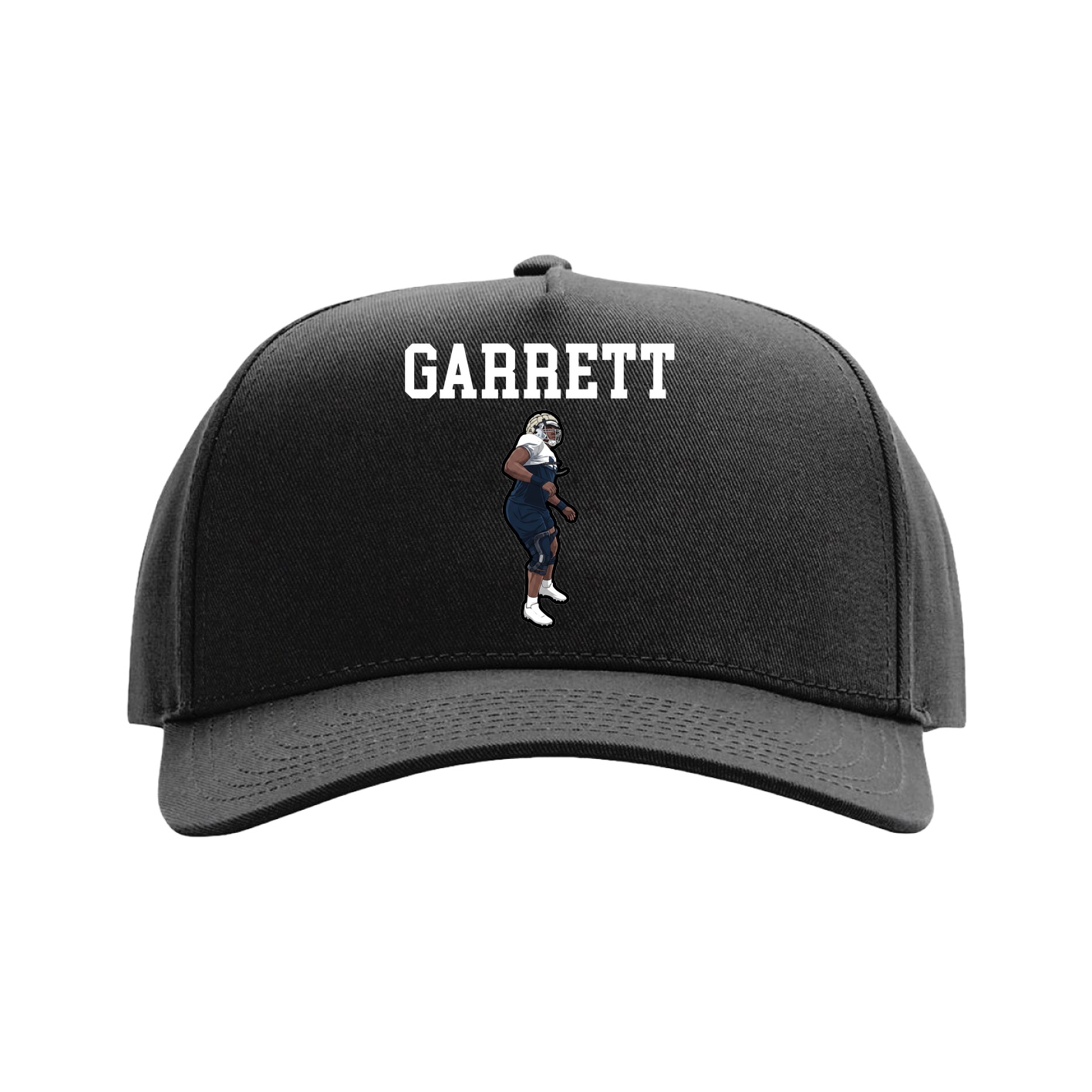 Full Fabric Five-Panel Champ Cap — Shirsey in Black