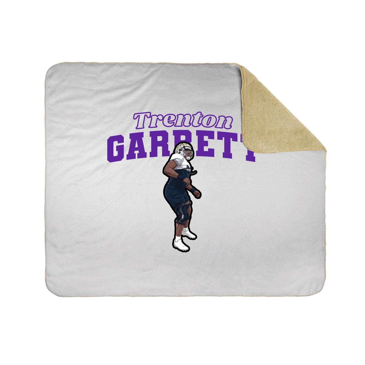 Throw Blanket — Name Arch in White