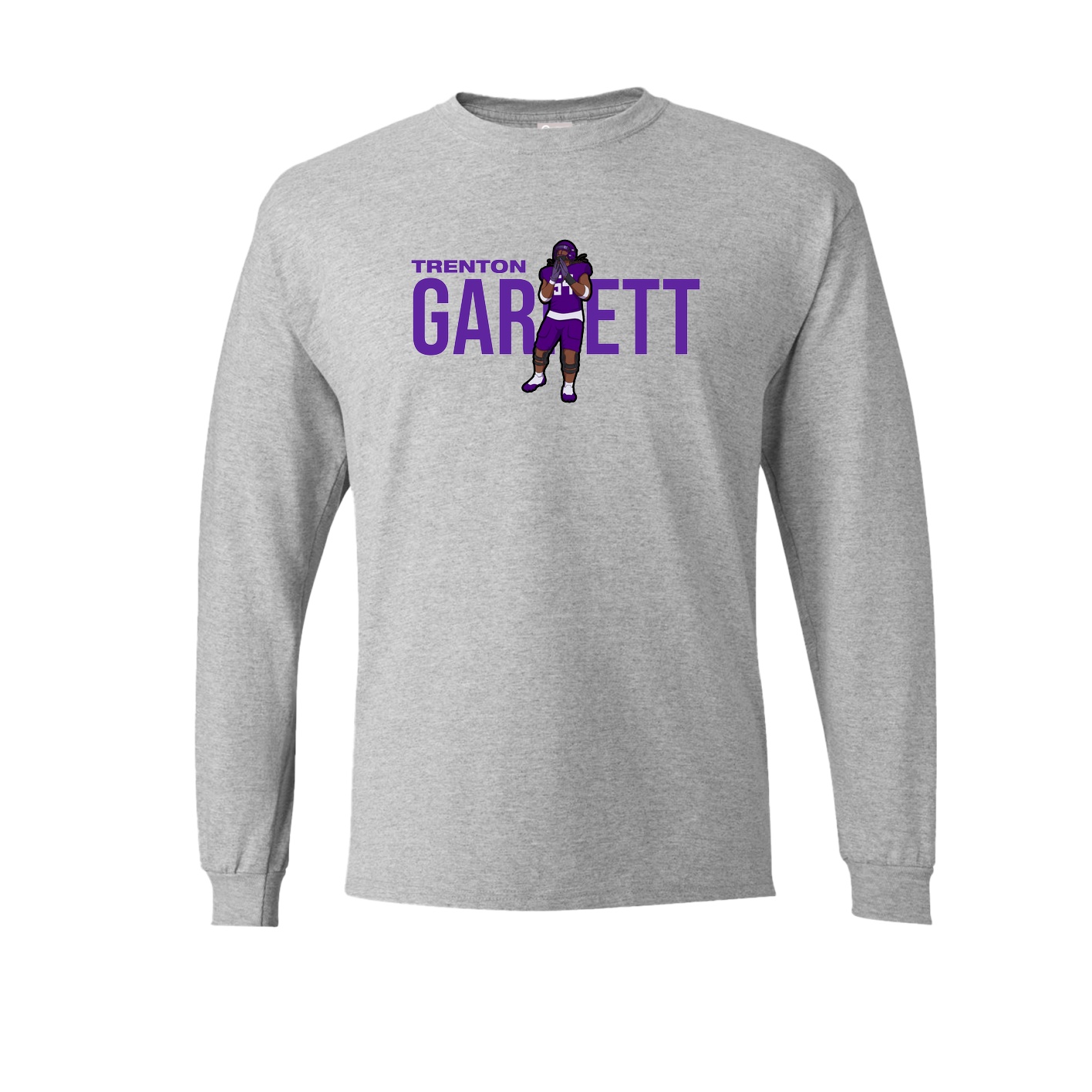 Long Sleeve Tee — Player Name in Grey