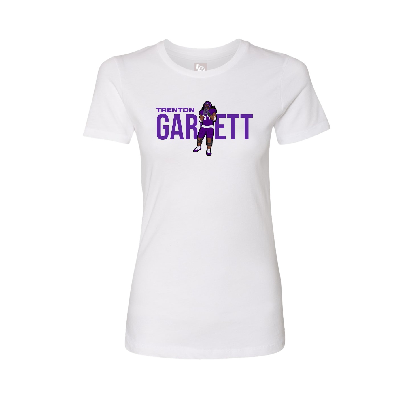 Fitted Women's Tee — Player Name in White
