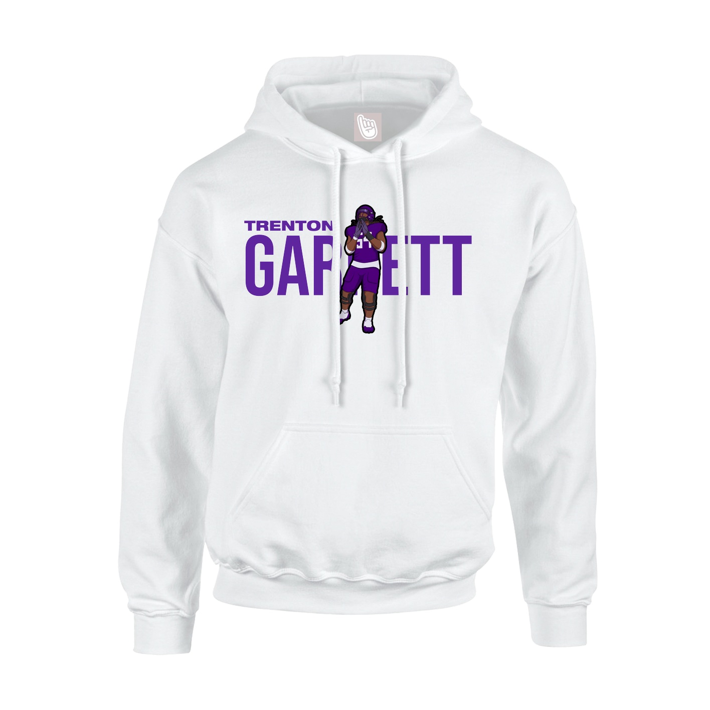 Youth Hoodie — Player Name in White