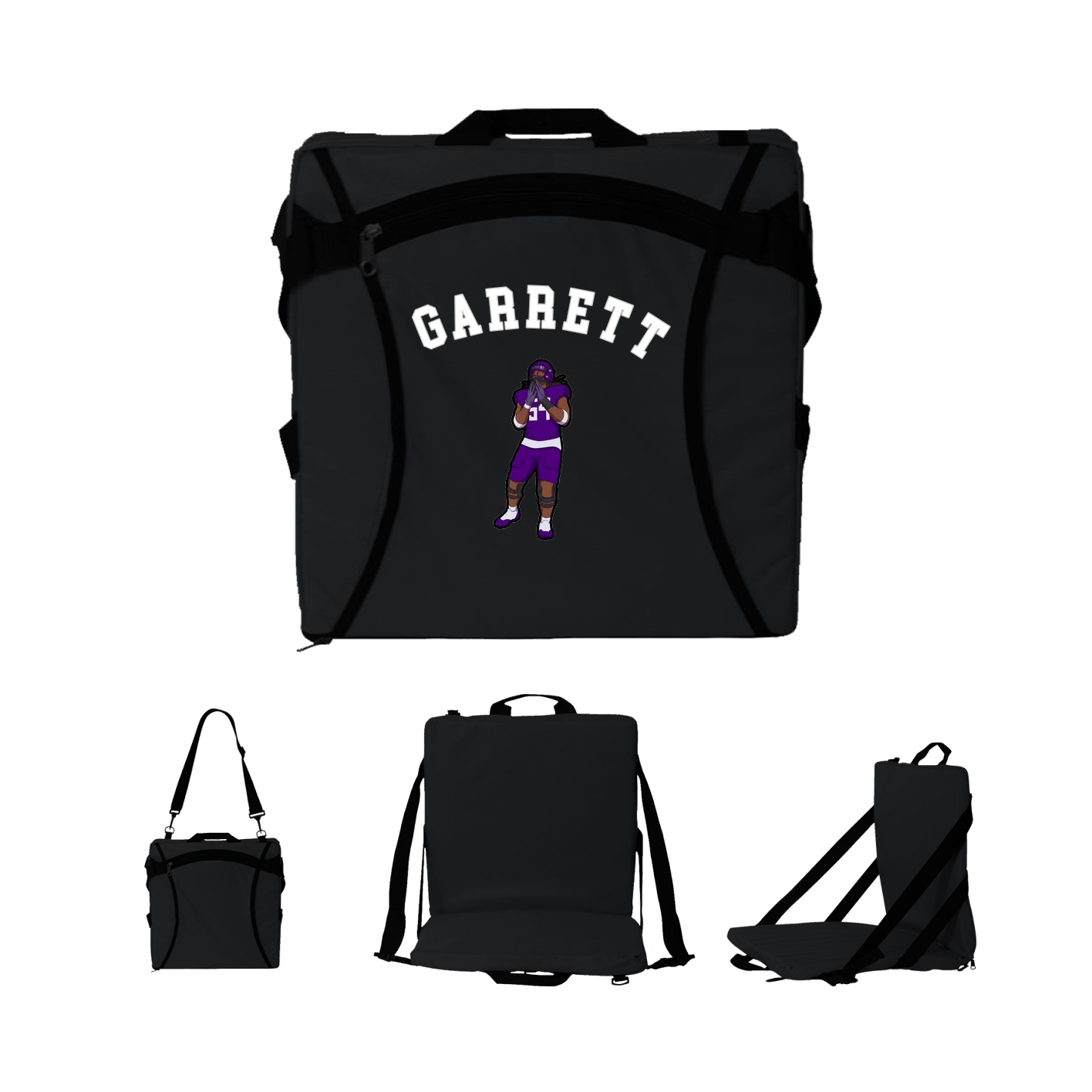 Folding Stadium Seat — Shirsey Arch in Black
