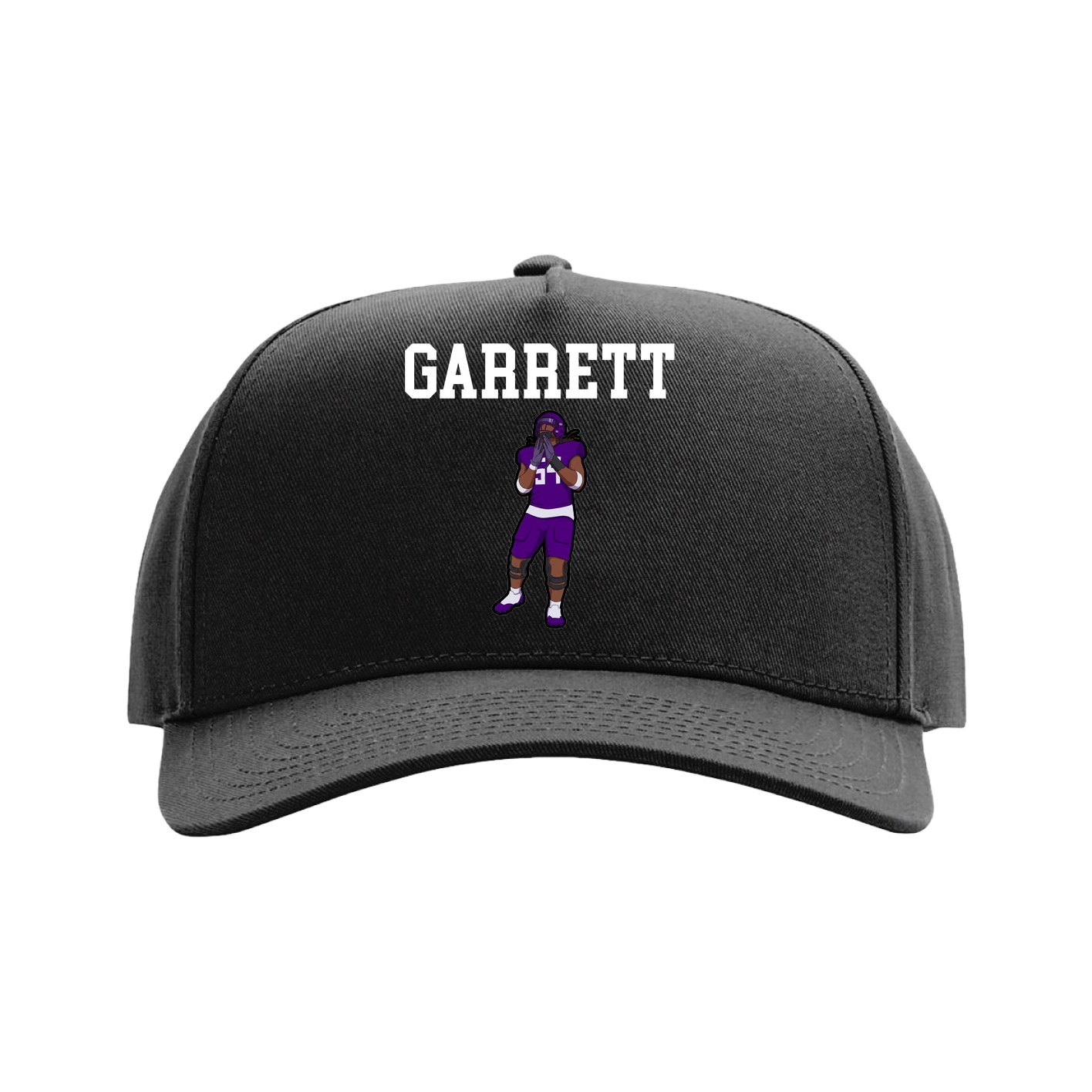 Full Fabric Five-Panel Champ Cap — Shirsey in Black