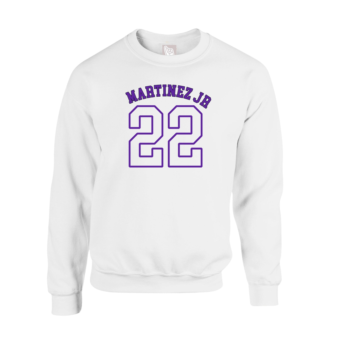 Fleece Crew — Shirsey Arch in White