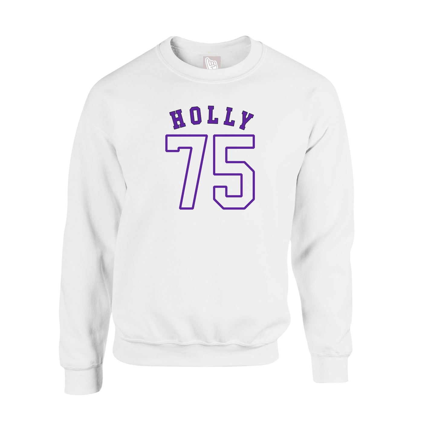 Fleece Crew — Shirsey Arch in White