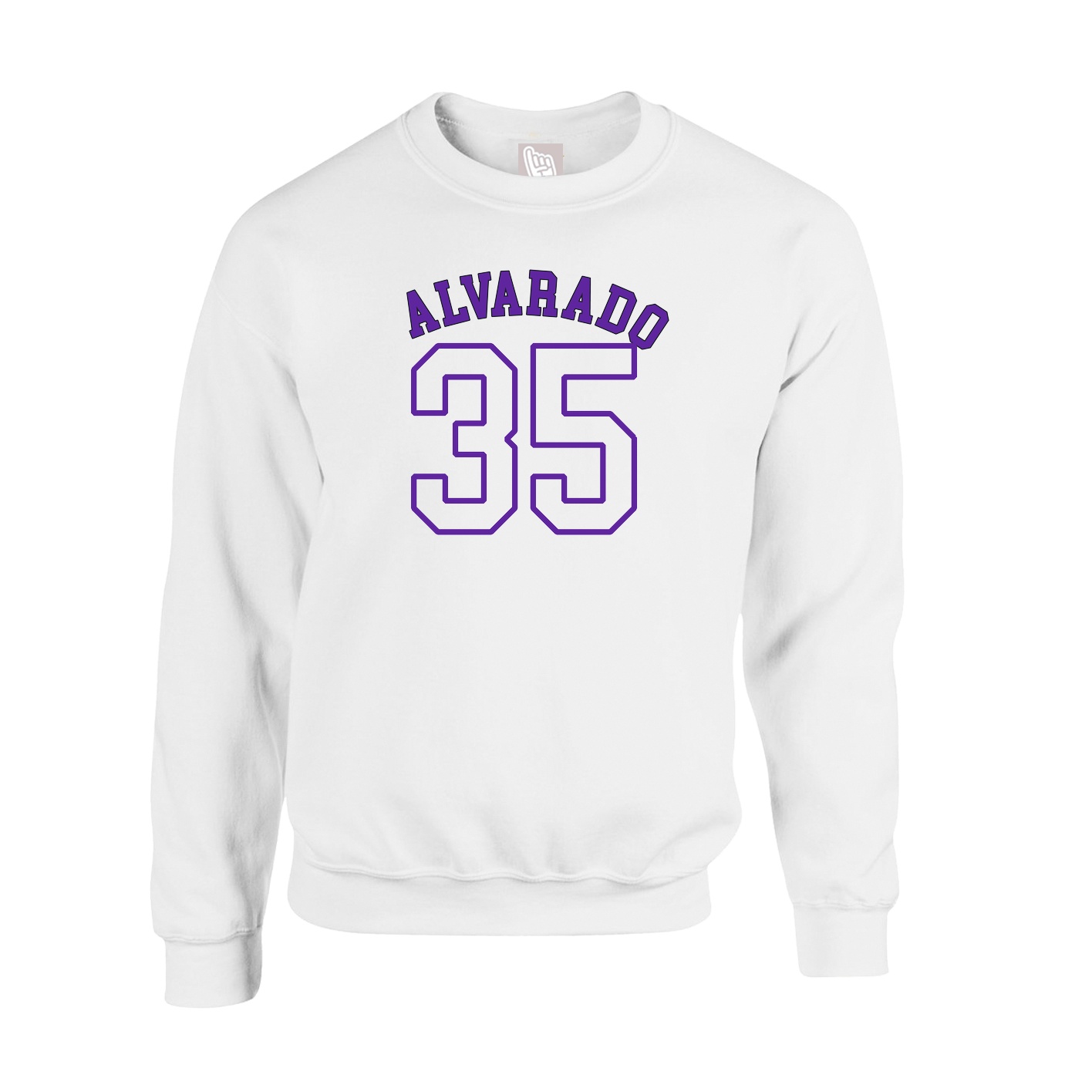 Fleece Crew — Shirsey Arch in White