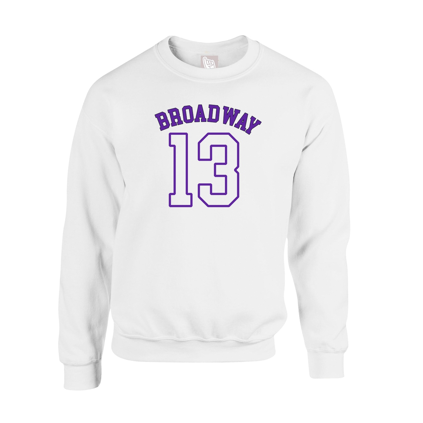 Fleece Crew — Shirsey Arch in White