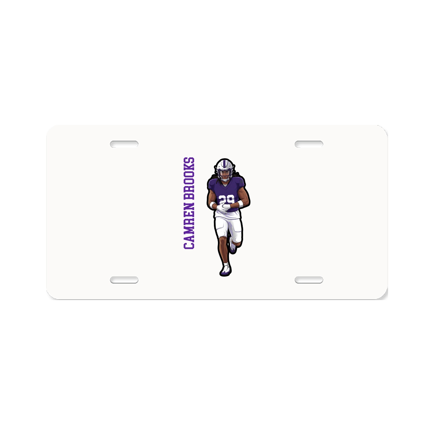 License Plate — Name Vertical in Classic