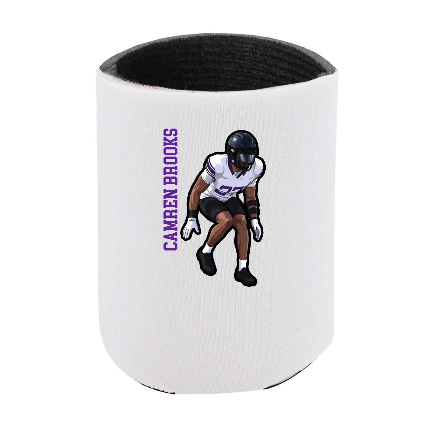 Can Holder — Name Vertical in White