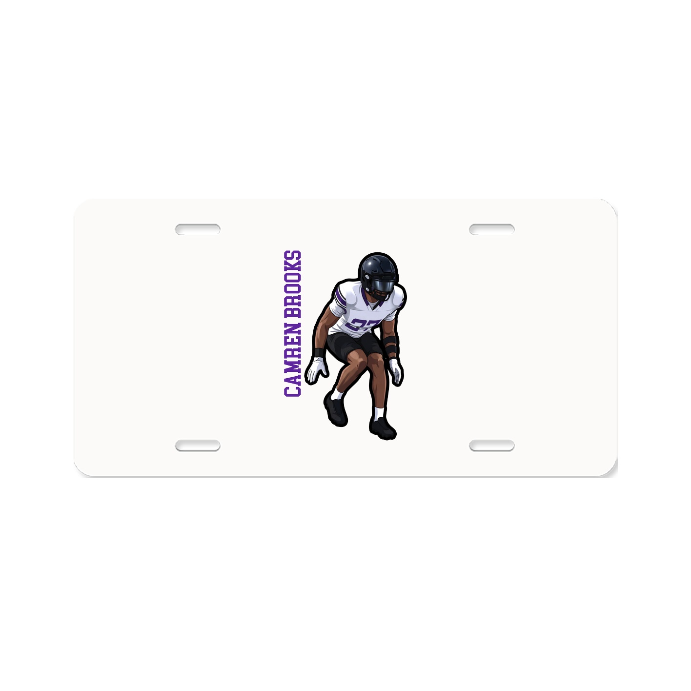 License Plate — Name Vertical in Classic