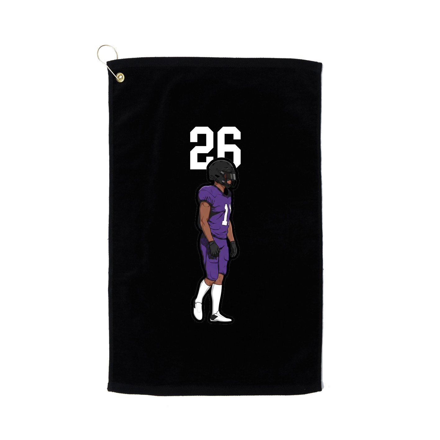 Golf Towel — Number Top in Black