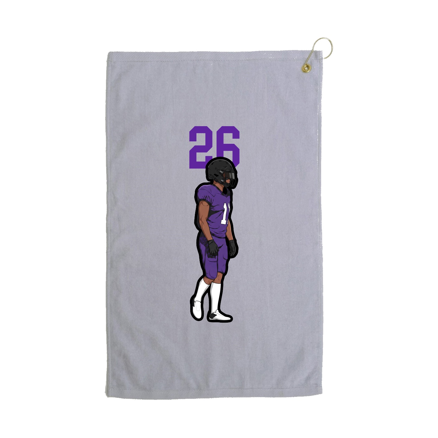 Golf Towel — Number Top in Grey