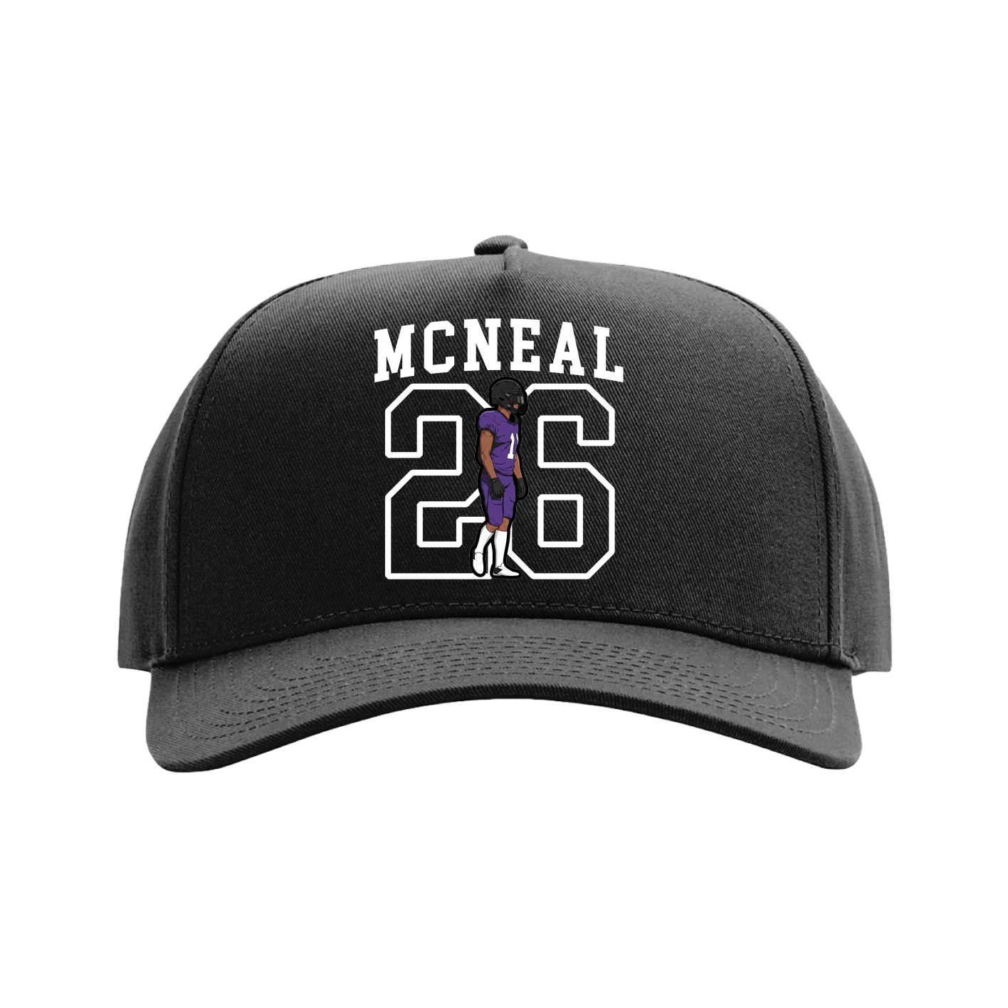 Full Fabric Five-Panel Champ Cap — Shirsey in Black