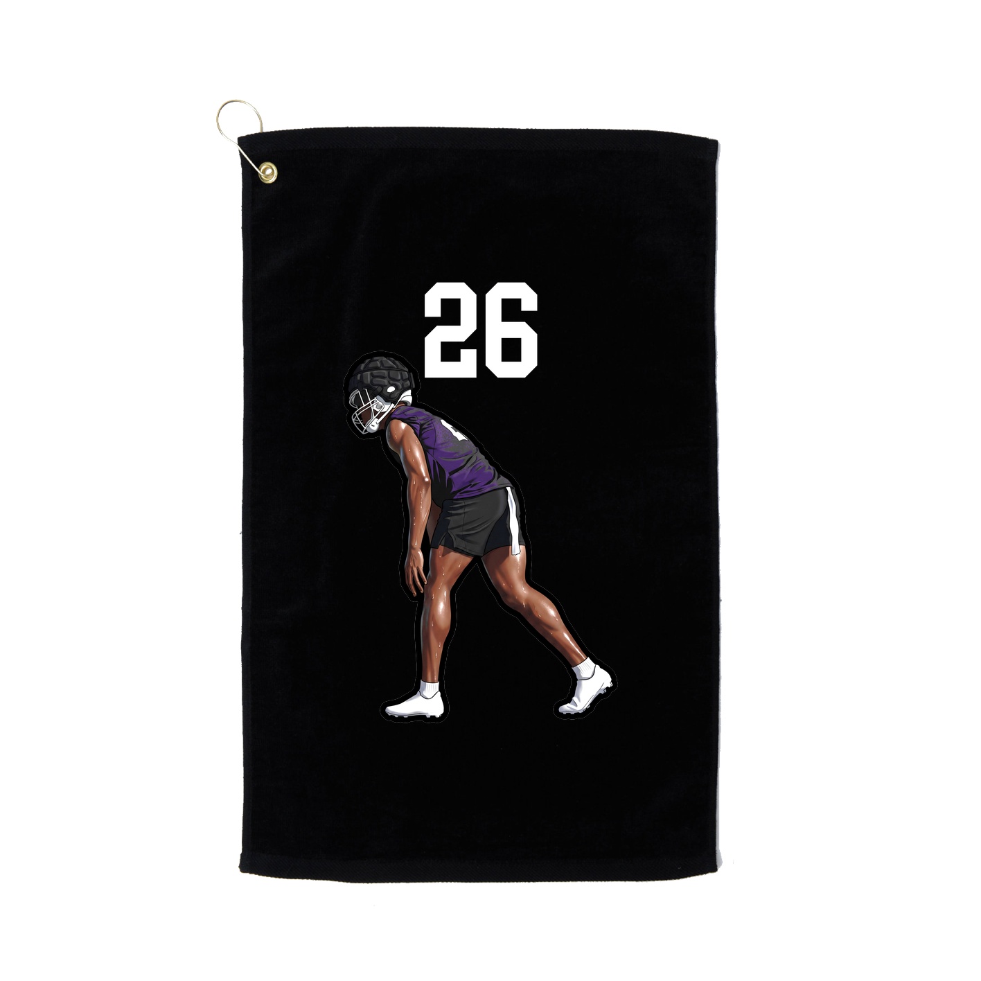 Golf Towel — Number Top in Black