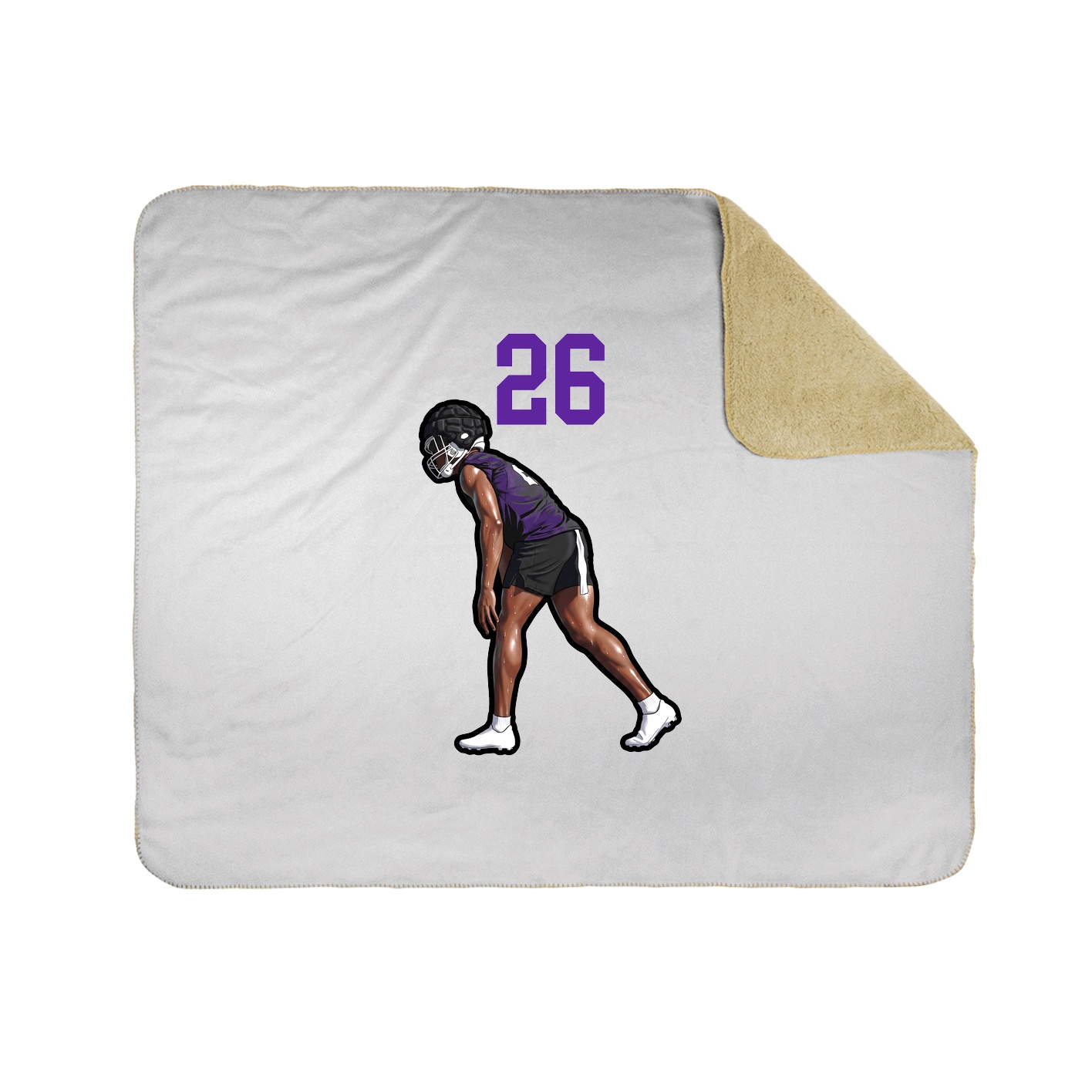 Throw Blanket — Number Top in White