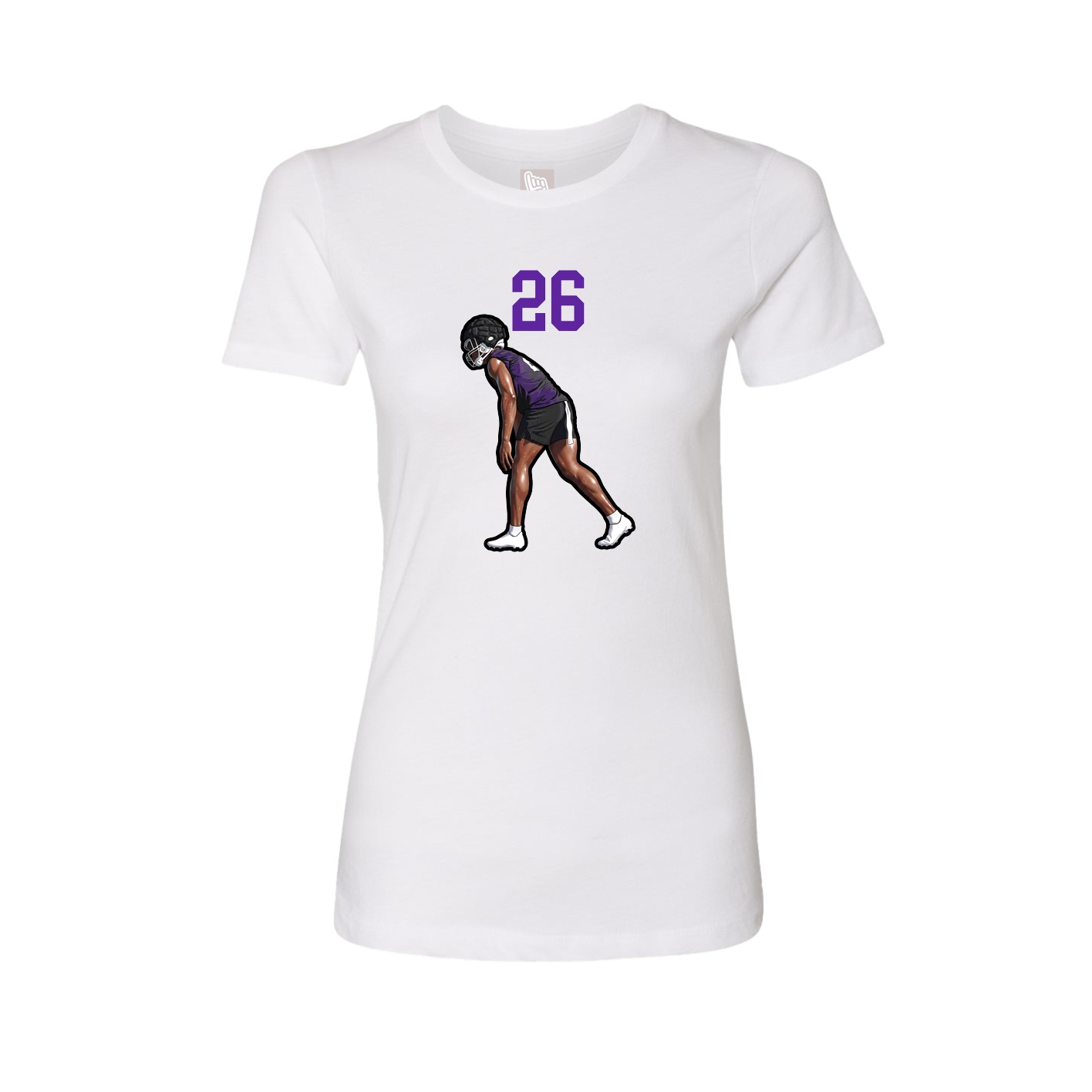 Womens Tee — Number Top in White