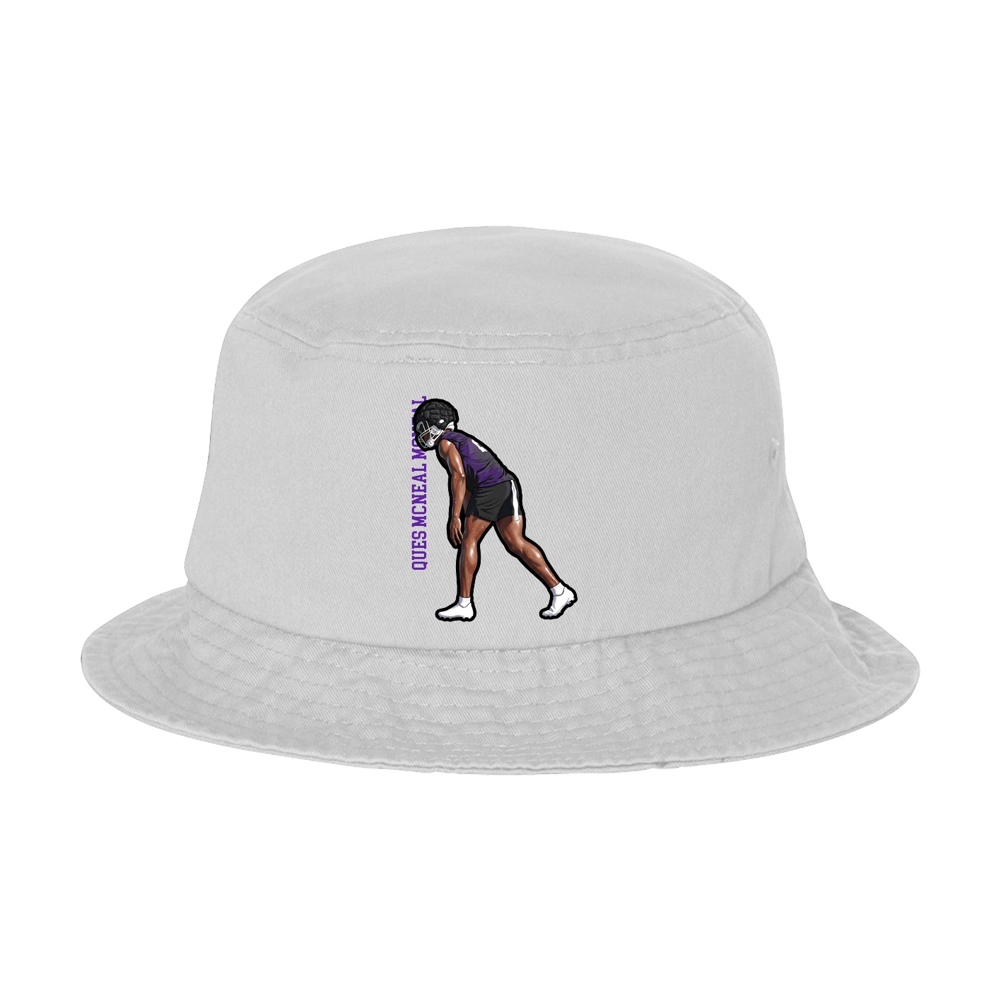 Bucket Cap — Name Vertical in White